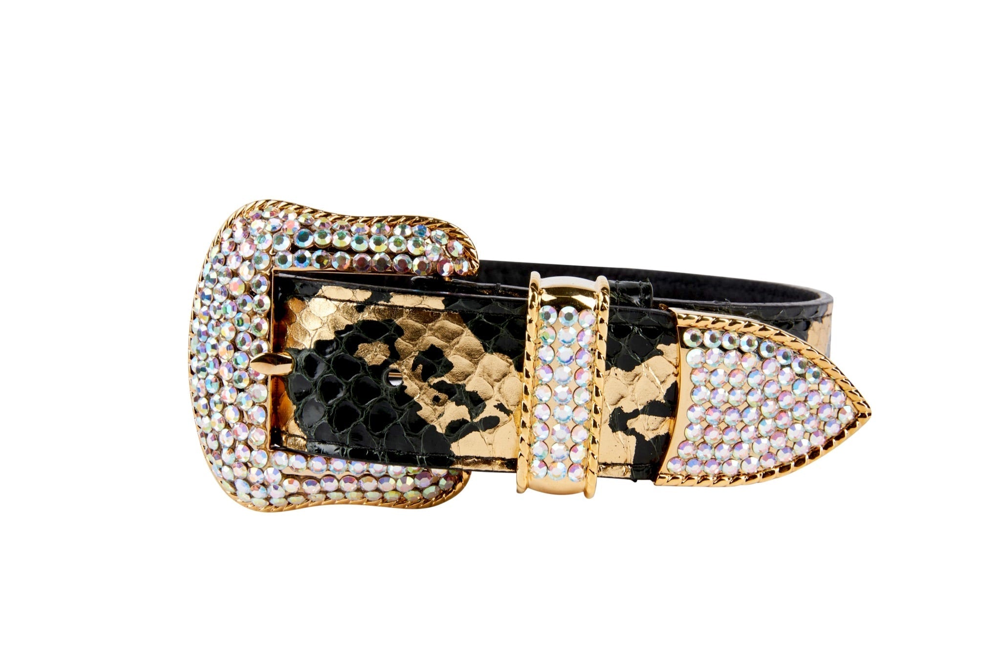 Black/Gold Custom Snake Swarovski Crystal Collar by Allysa Payne Beverly Hills - product image 2 for Resin Society