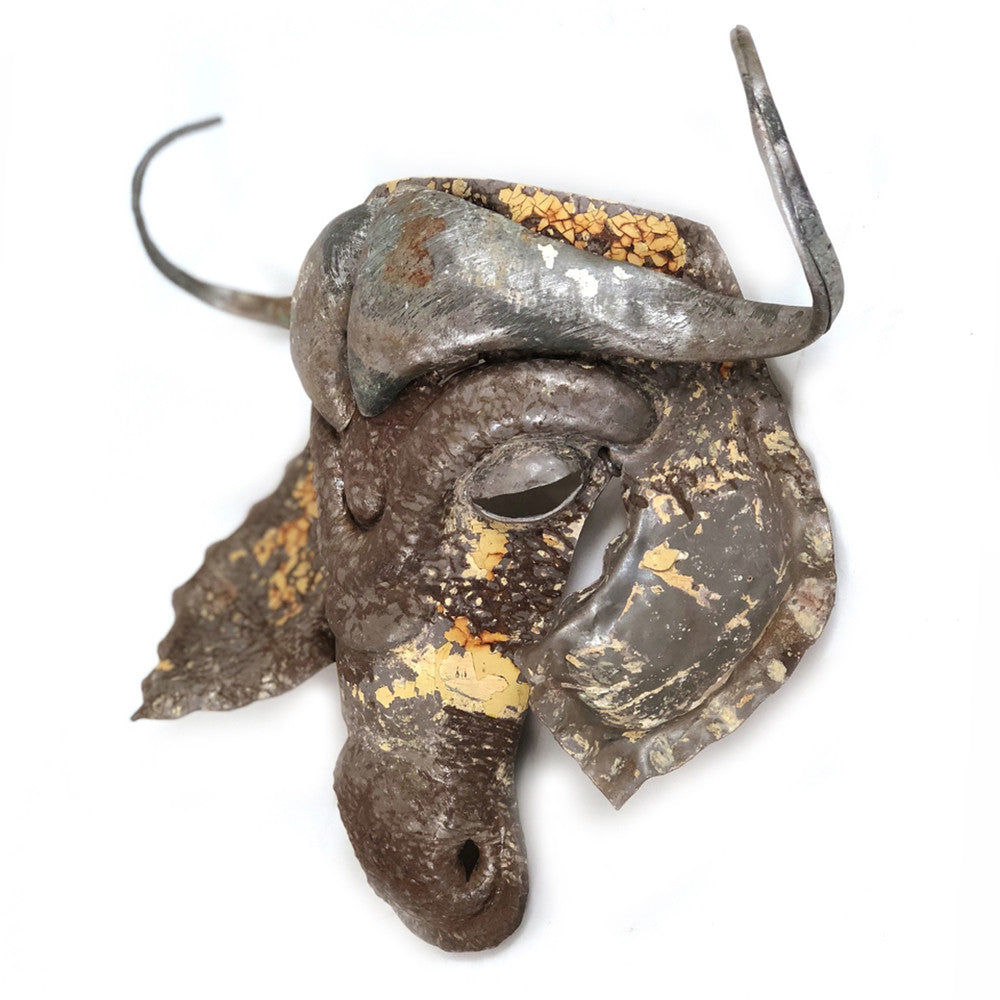 Buffalo Animal Mask - Recycled Metal Wall Art by Mbare Ltd - product image 3 for Resin Society
