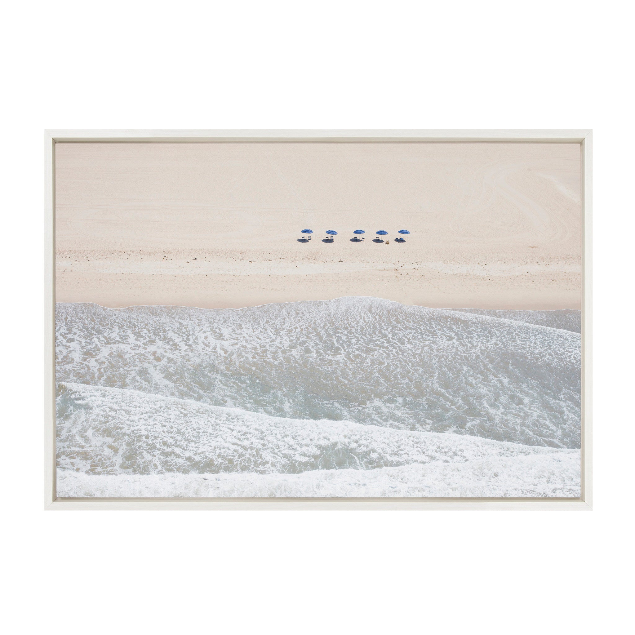 Sylvie Five Umbrellas Framed Canvas by kateandlaurel - main product image for Resin Society