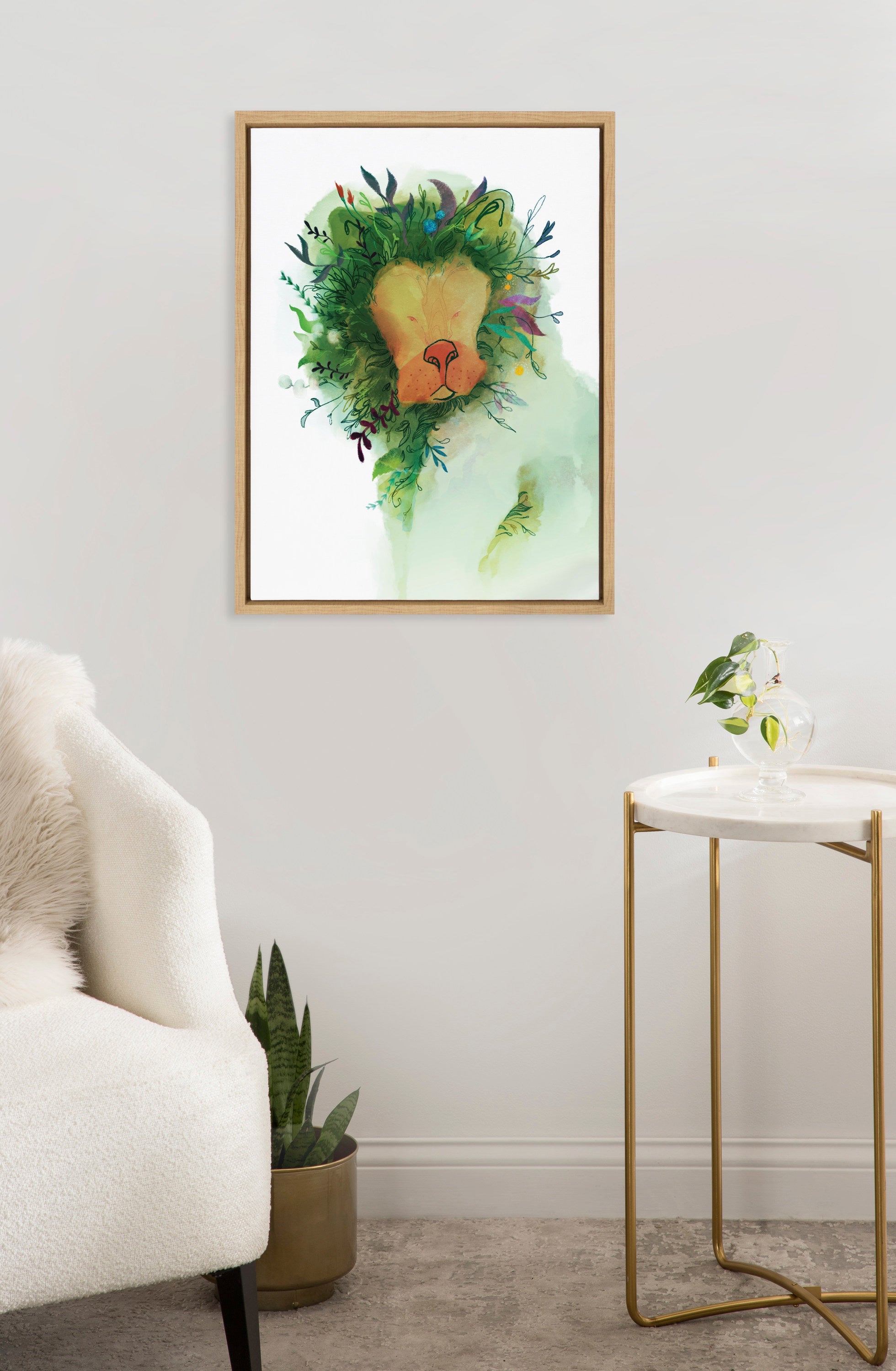 Sylvie Jungle King Framed Canvas by Faryn Hughes