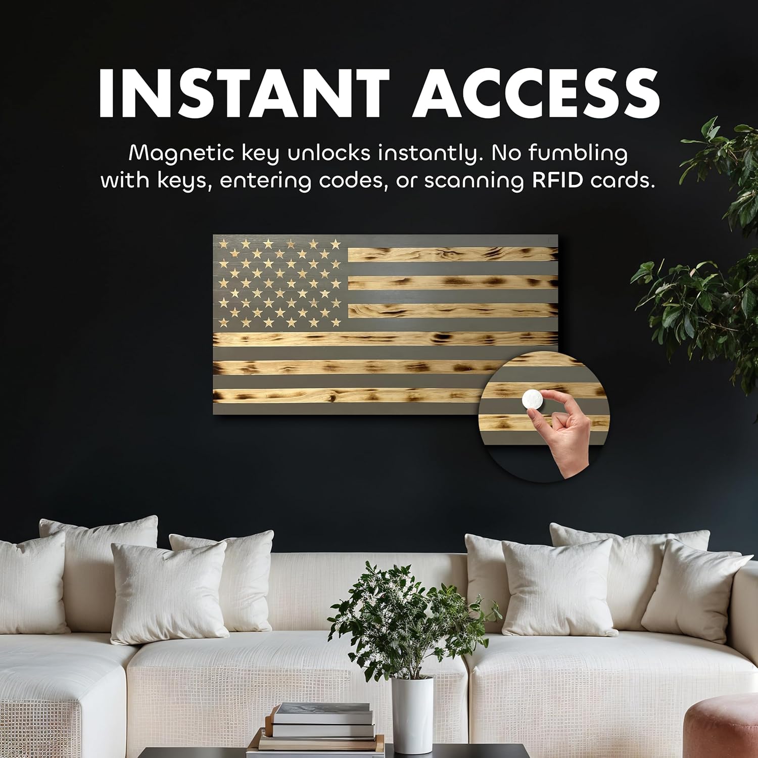 Large American Flag Gun Safe by Bellewood Designs - product image 3 for Resin Society