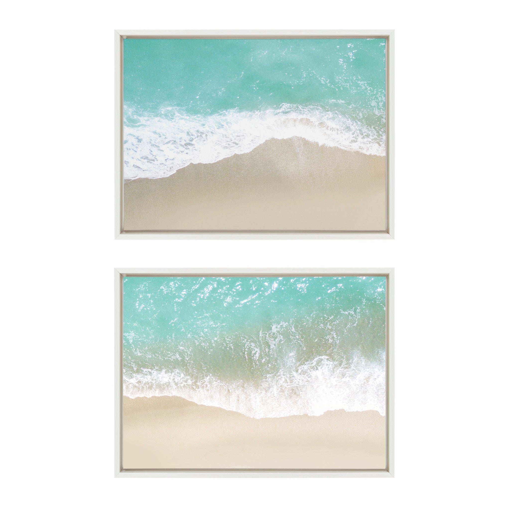 Sylvie Ocean Beach Fantasy Left and Right Framed Canvas by kateandlaurel - product image 2 for Resin Society