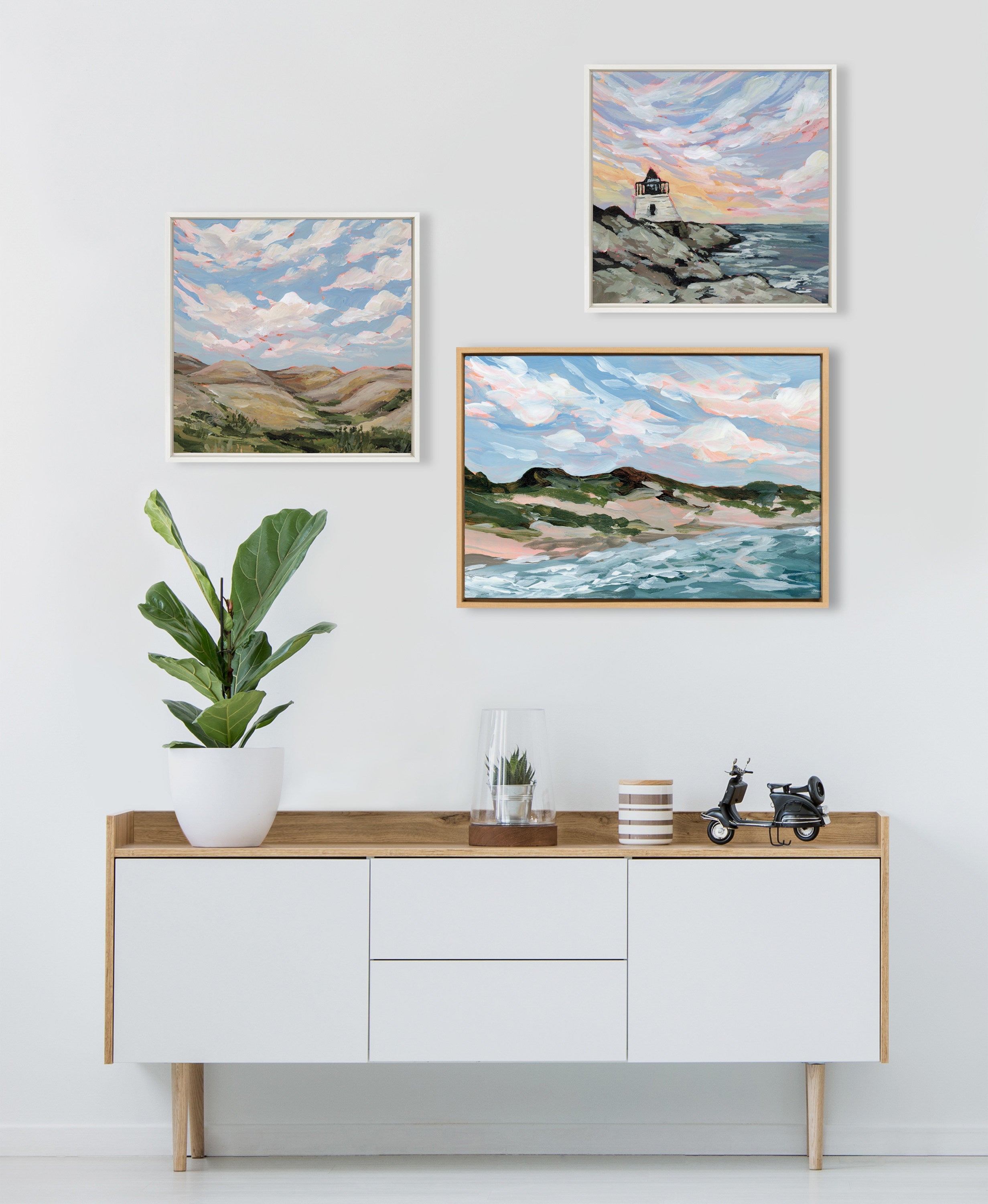 Sylvie Michigan Sand Dunes Framed Canvas by Emily Kenney