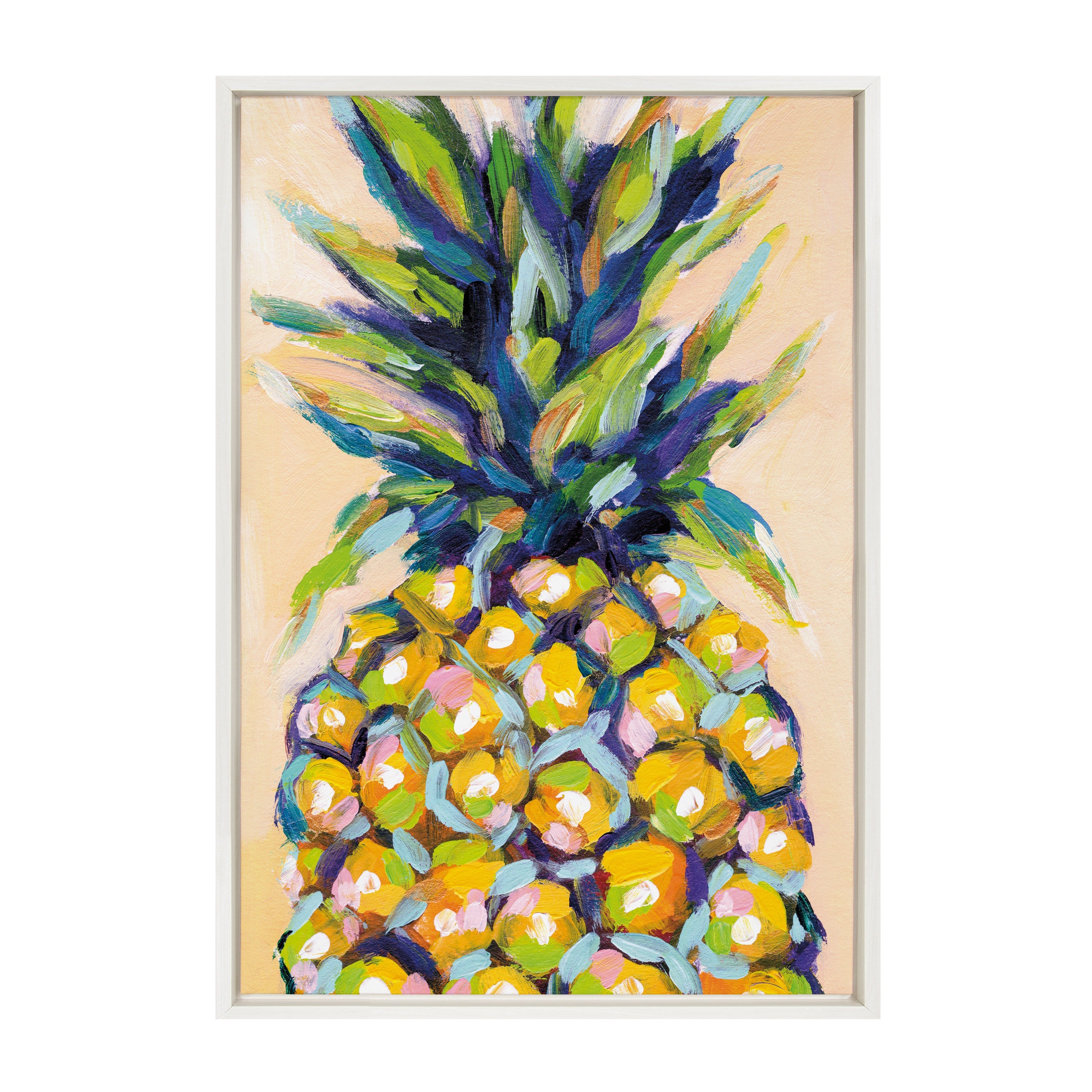 Sylvie Pineapple Study No 2 Framed Canvas by Rachel Christopoulos by kateandlaurel - product image 8 for Resin Society