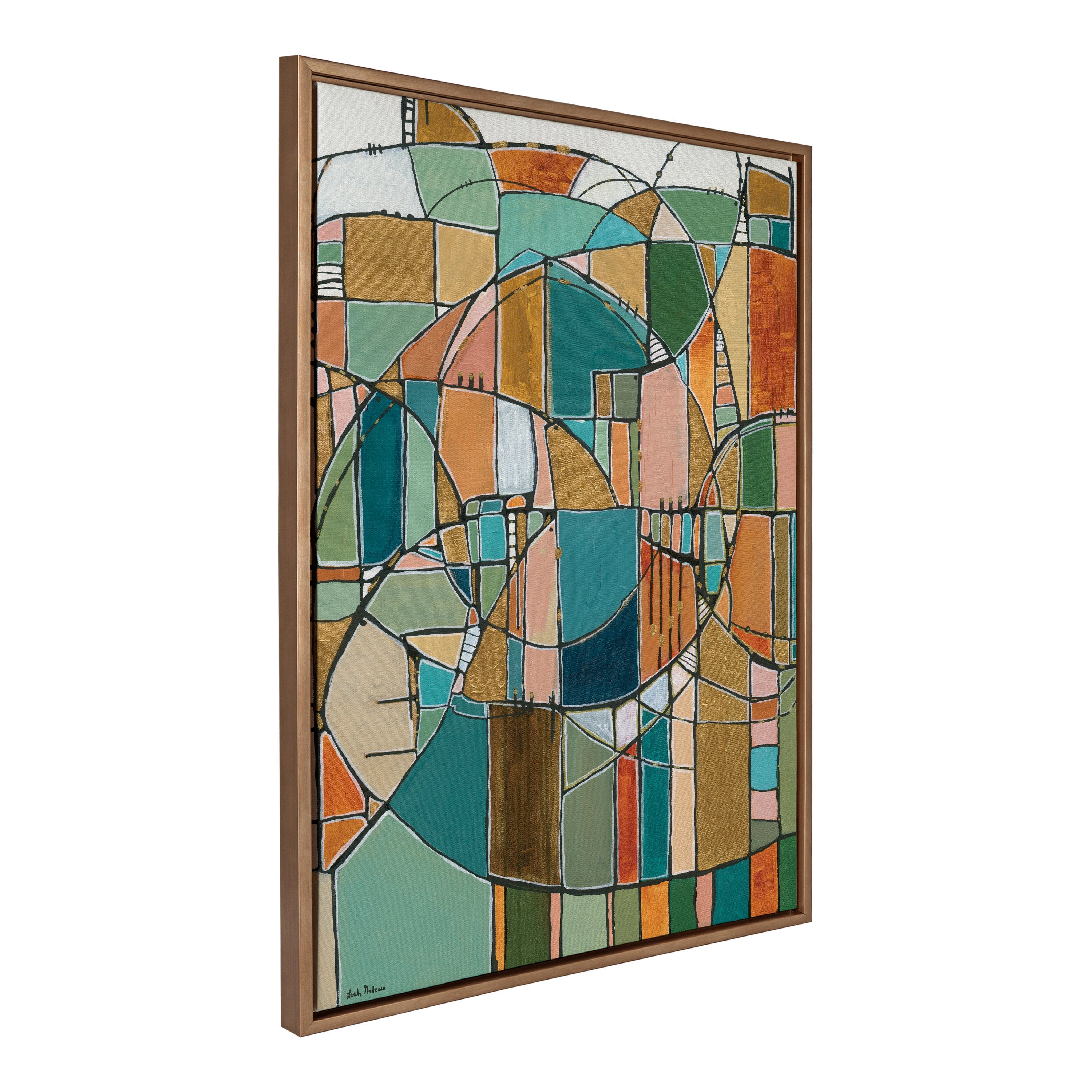 Sylvie Stardust Chords Framed Canvas by Leah Nadeau by kateandlaurel - product image 2 for Resin Society