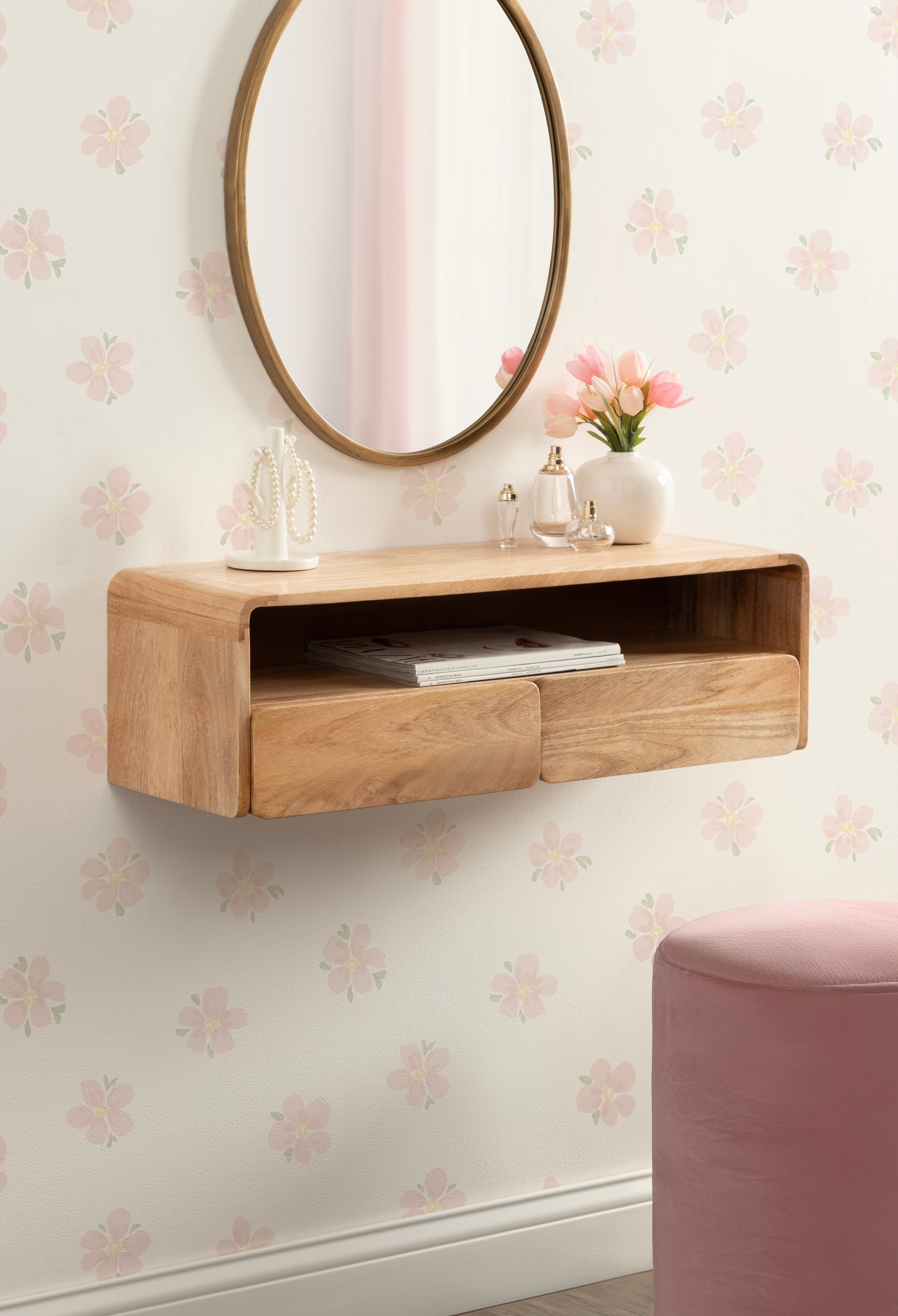 Kato Wood Floating Console Table
