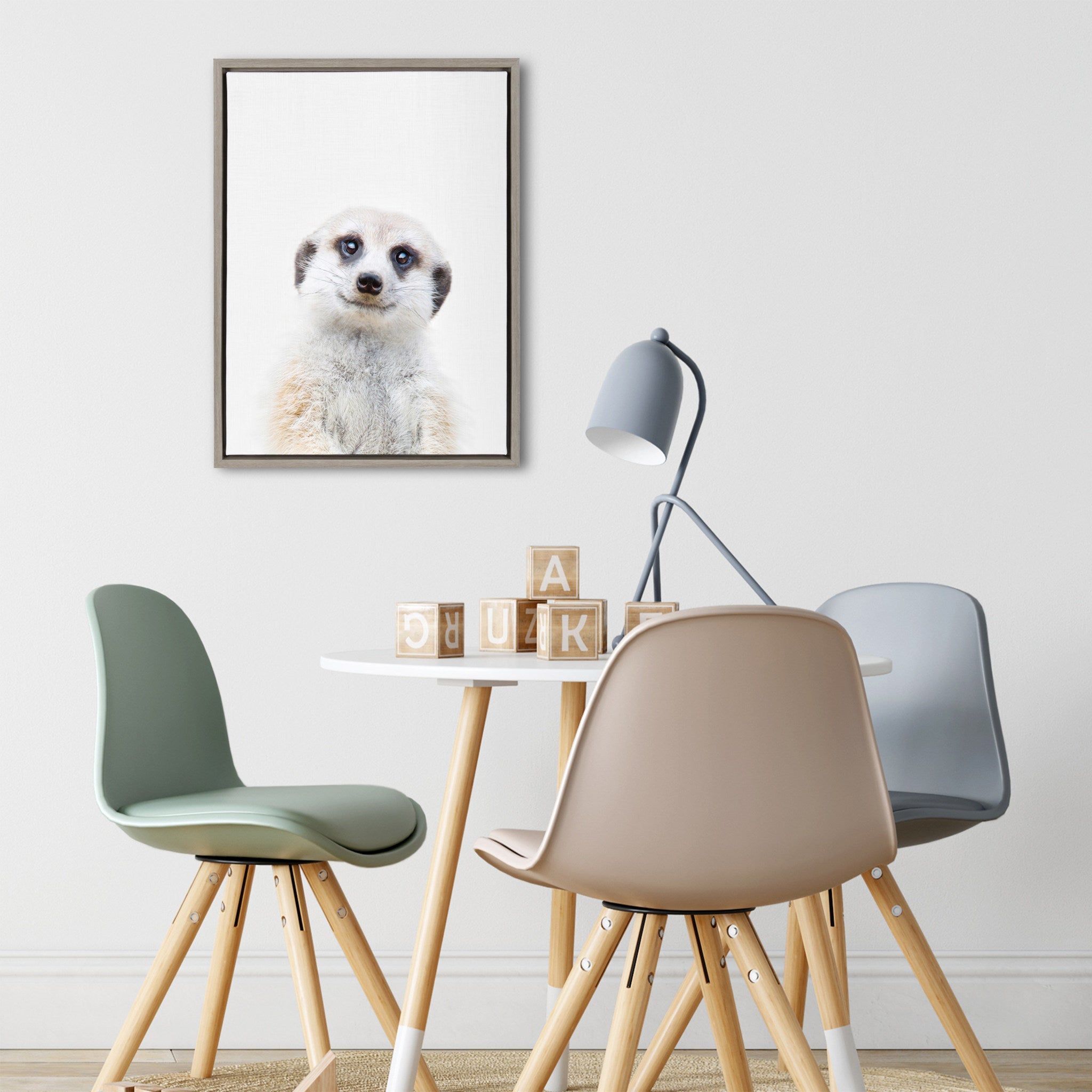 Sylvie Meerkat Framed Canvas by Amy Peterson by kateandlaurel - product image 8 for Resin Society