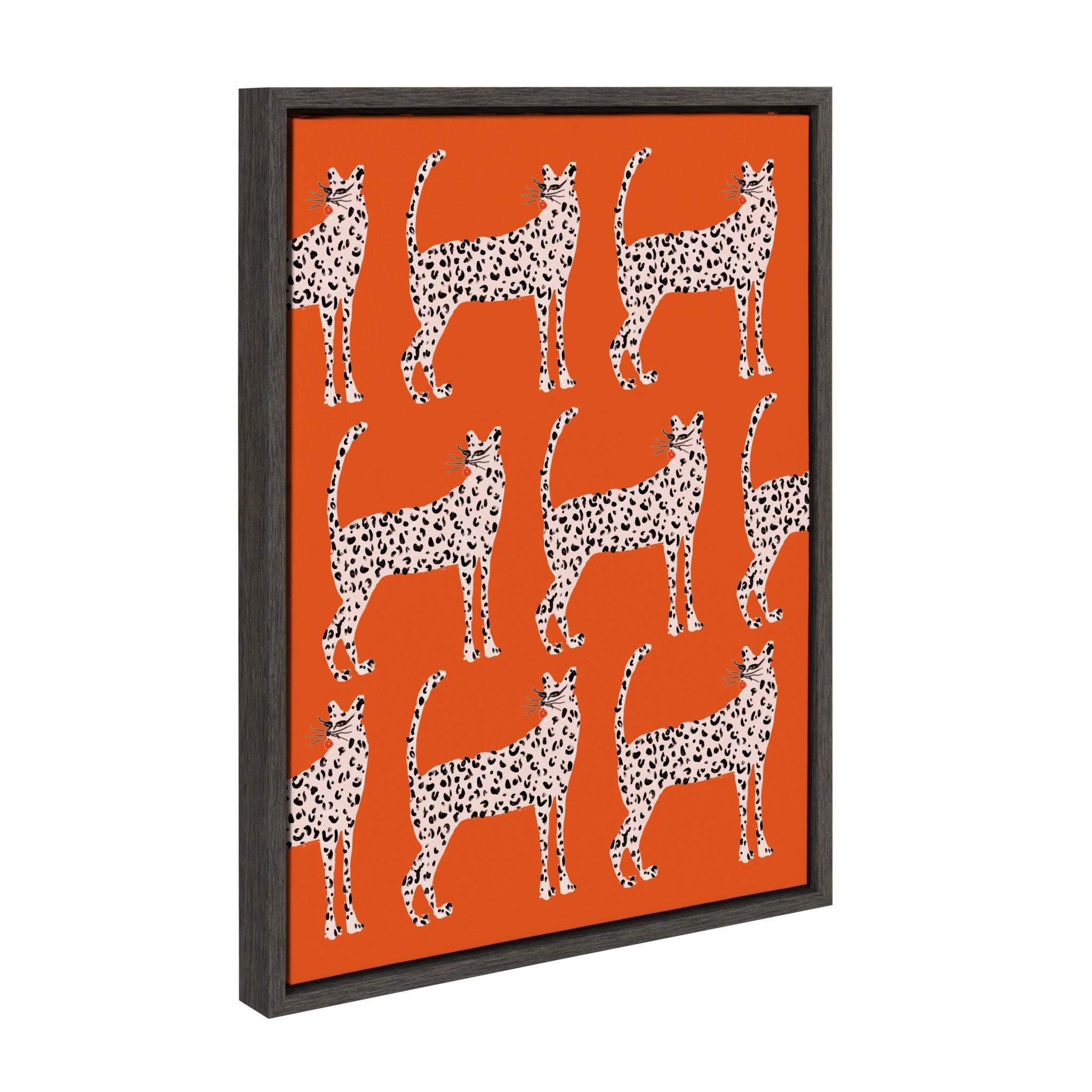 Sylvie Sassy Pink Cheetahs Framed Canvas by kateandlaurel - product image 2 for Resin Society