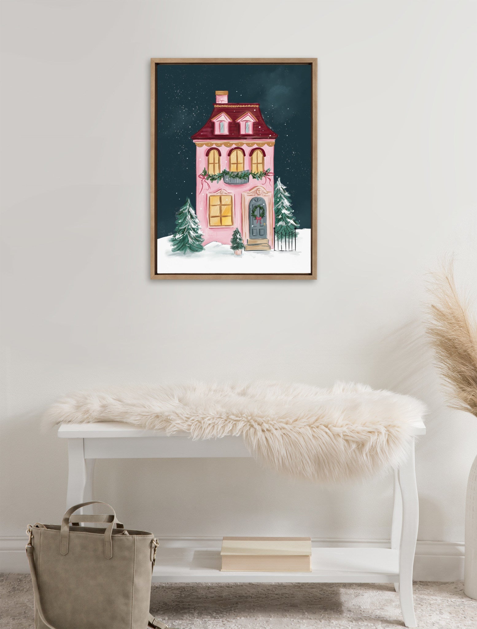 Sylvie Holiday Victorian Framed Canvas by Valerie McKeehan of Lily and Val