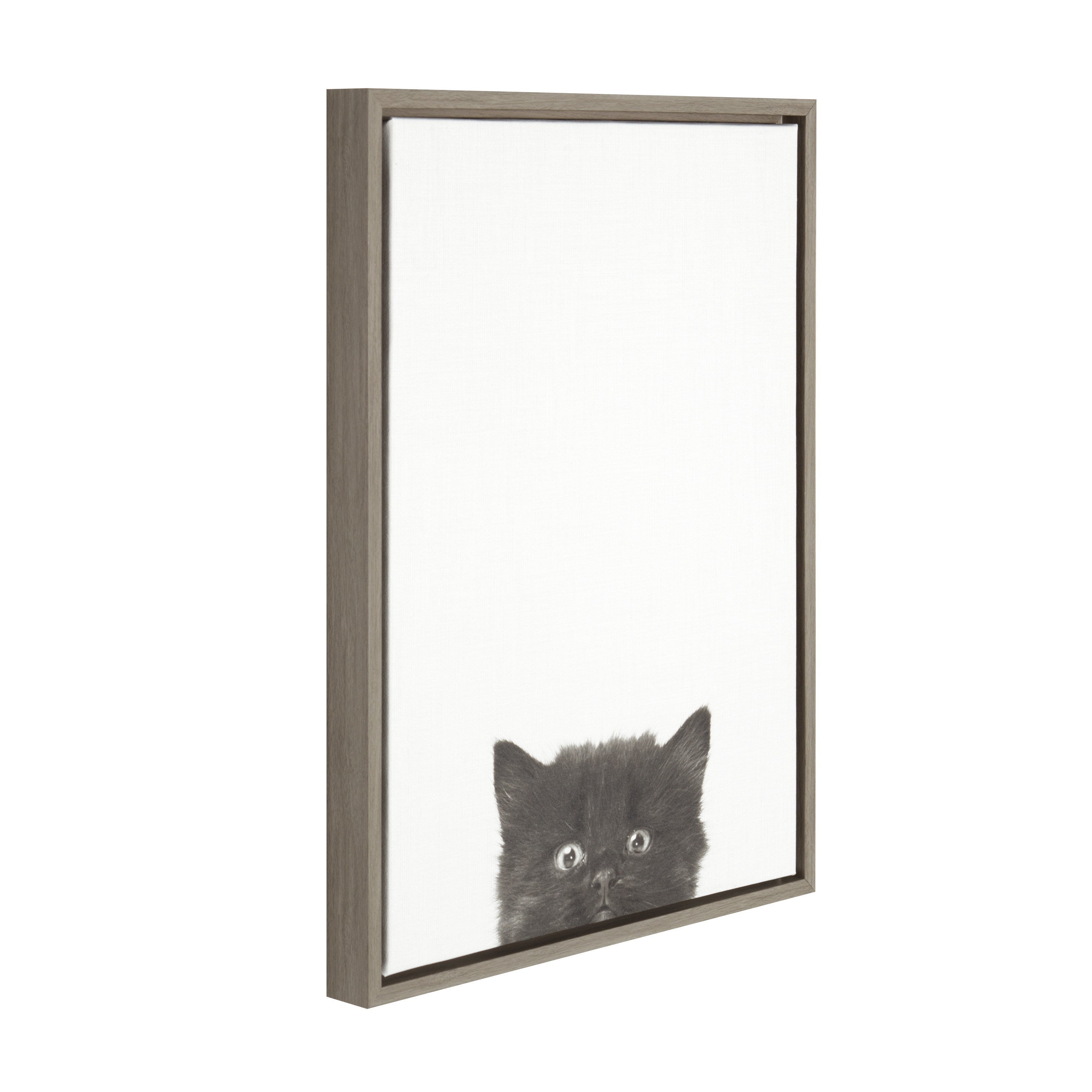 Sylvie Black Kitten Framed Canvas by Simon Te of Tai Prints by kateandlaurel - product image 7 for Resin Society