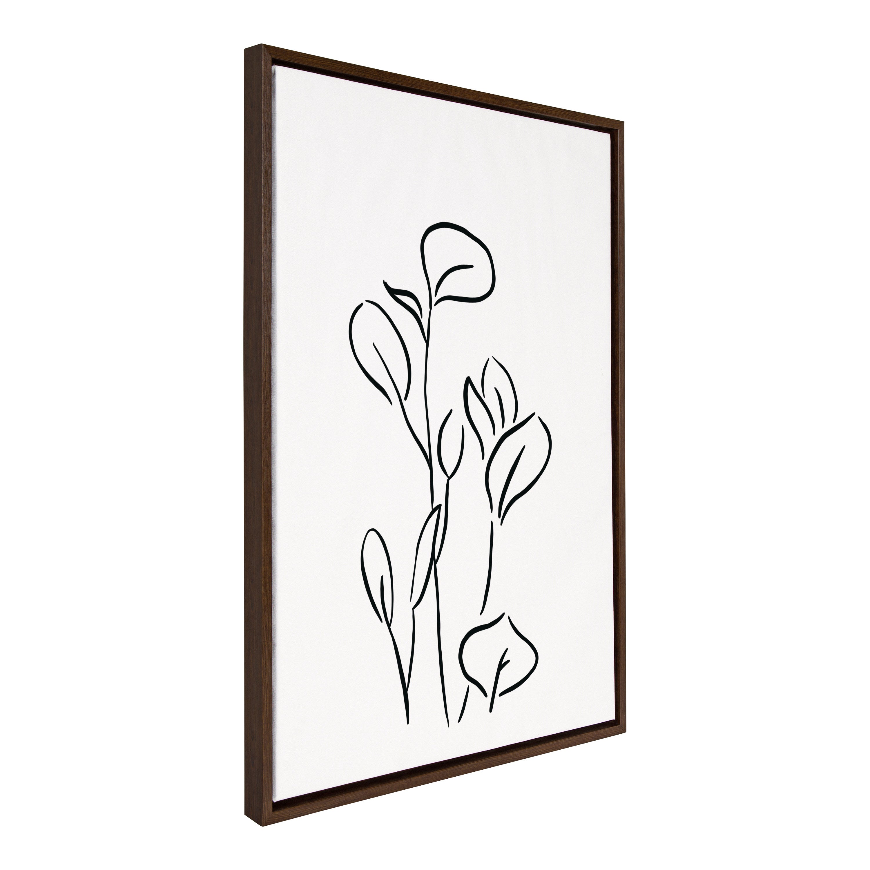 Sylvie Botanical Sketch Print No 3 Framed Canvas by kateandlaurel - product image 2 for Resin Society