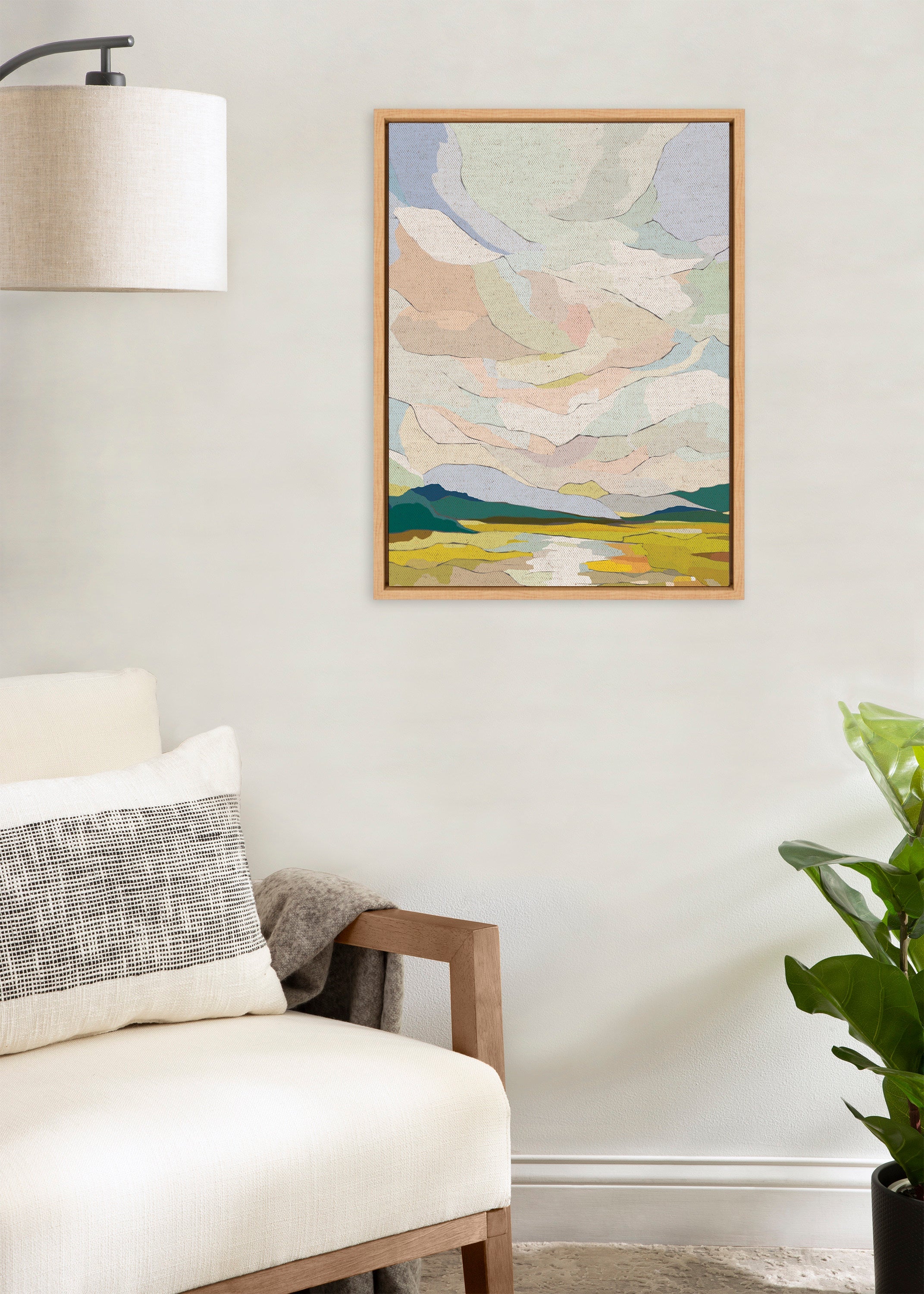 Sylvie Autumn Sky Framed Canvas by Nikita Jariwala