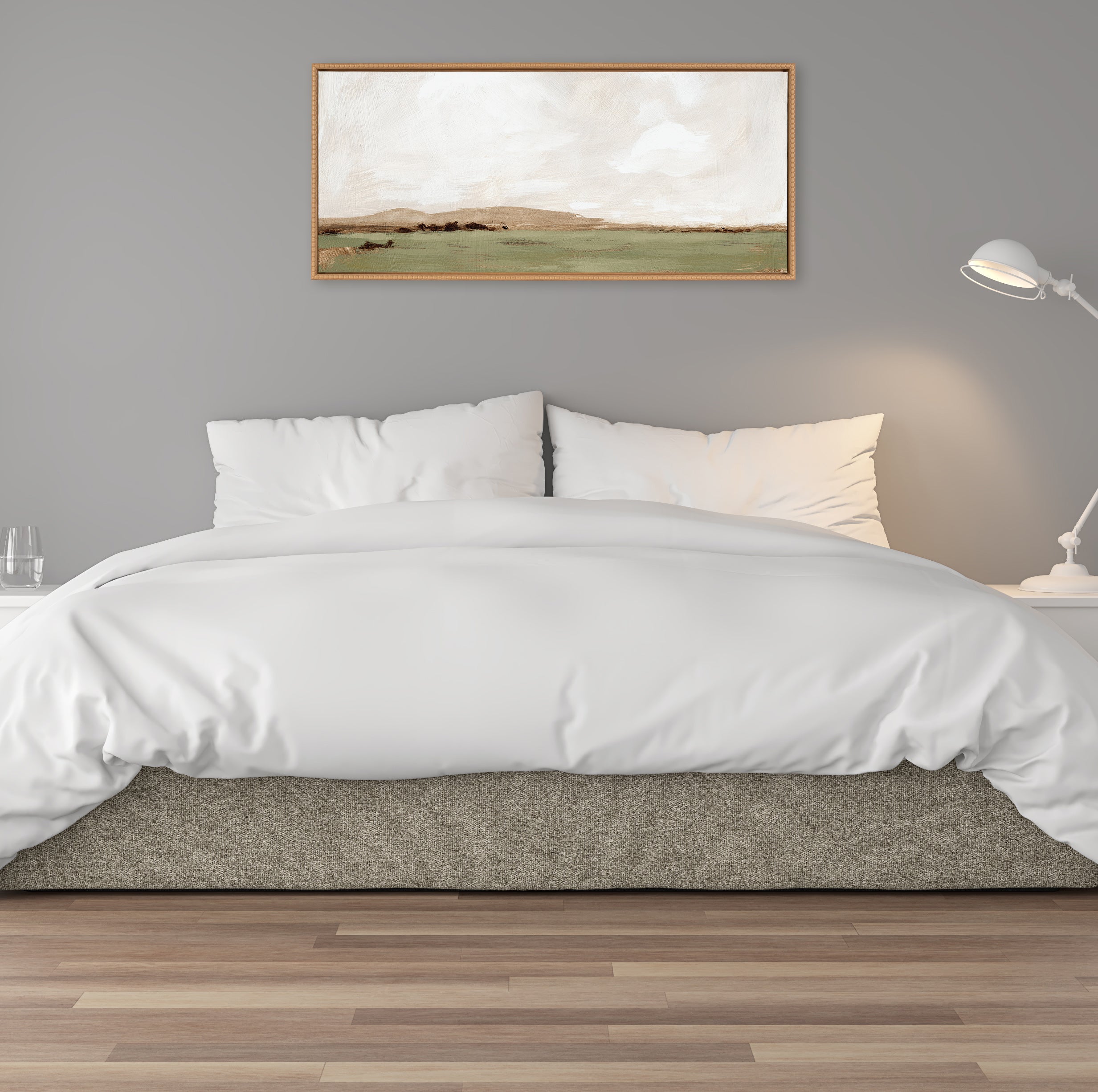 Sylvie Beaded Rest No 2 Framed Canvas by Mackenzie Nelson