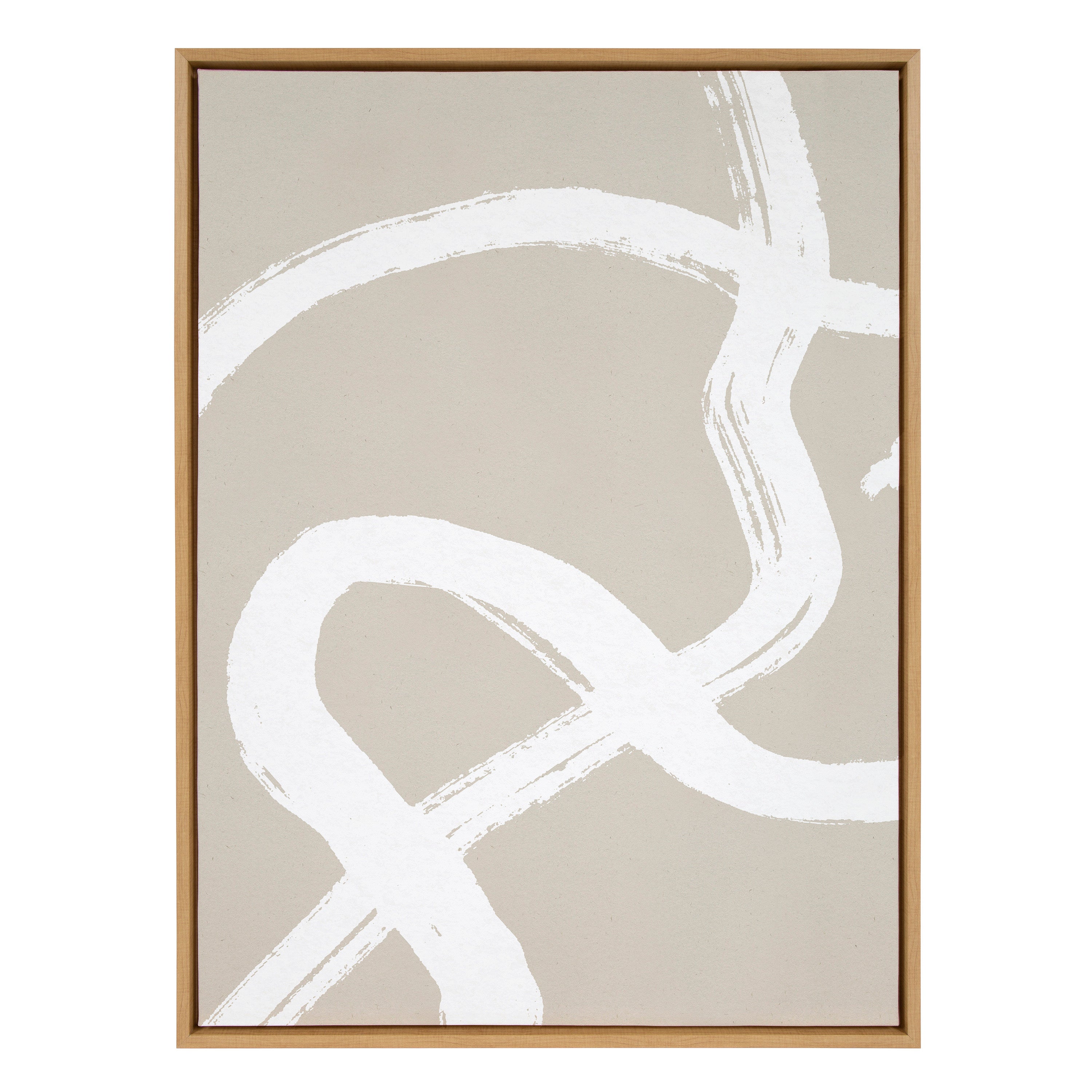 Sylvie White Lines Framed Canvas by kateandlaurel - product image 2 for Resin Society