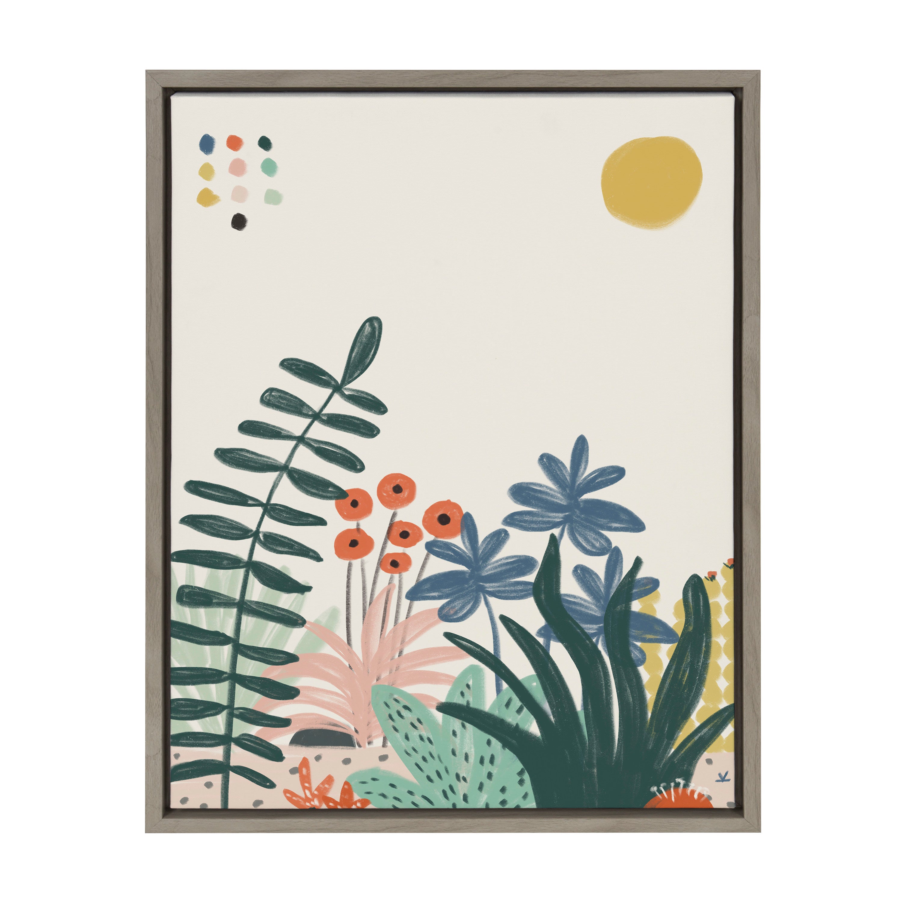 Sylvie Zen Garden 2 Framed Canvas by kateandlaurel - product image 8 for Resin Society