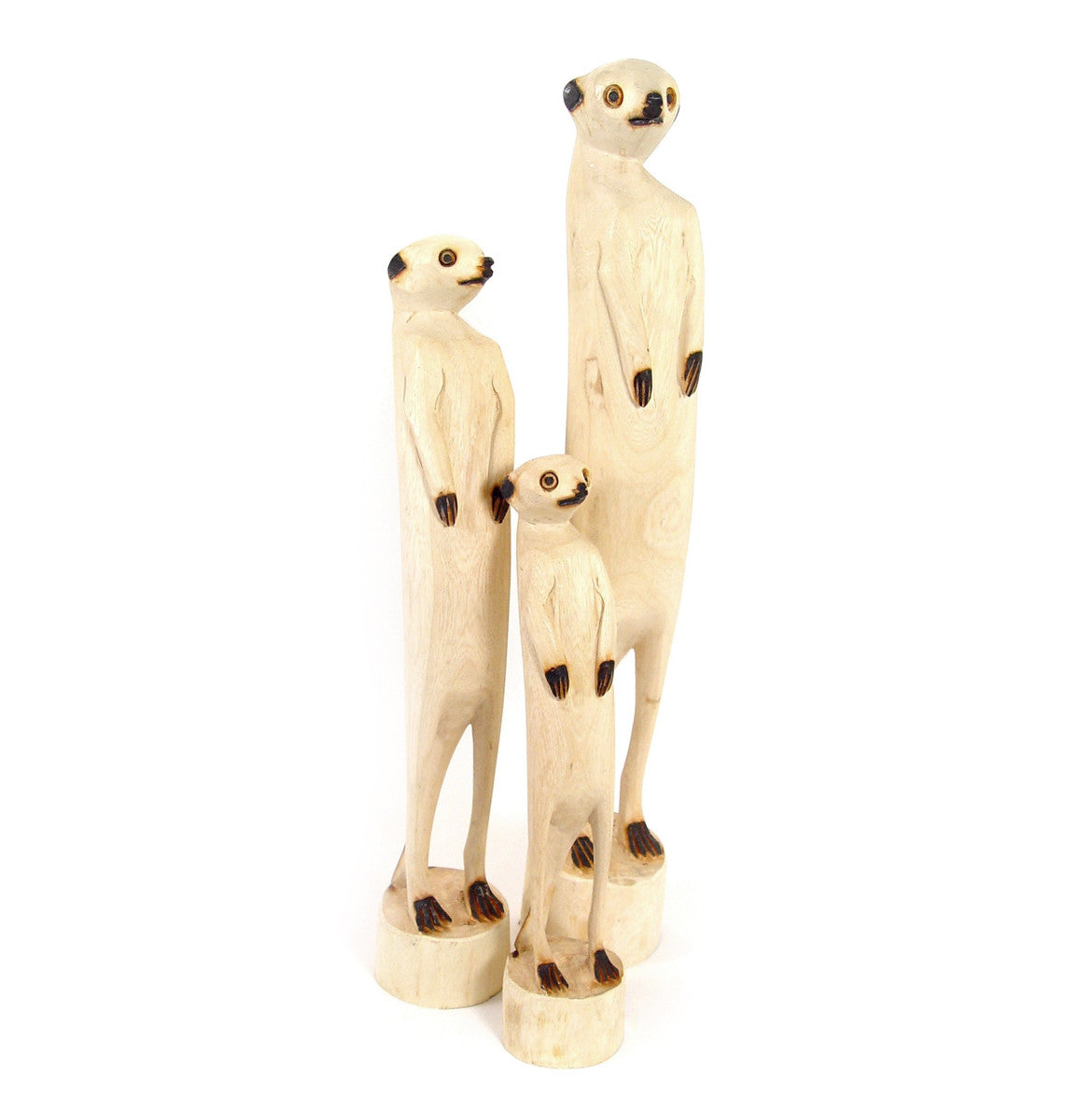 Adorable Hand Carved Standing Meerkat by Mbare Ltd - main product image for Resin Society