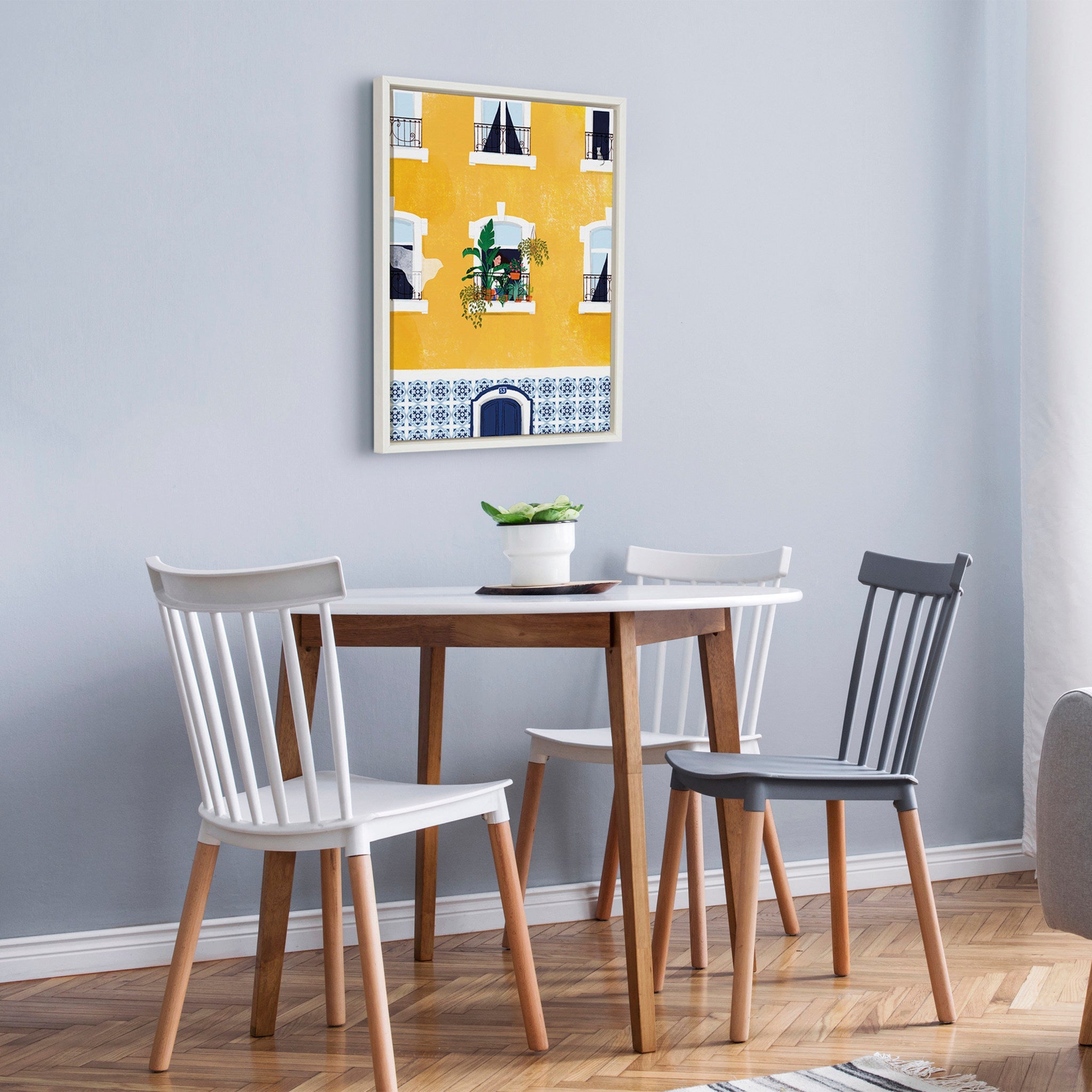 Sylvie Lisbon Framed Canvas by kateandlaurel - product image 7 for Resin Society