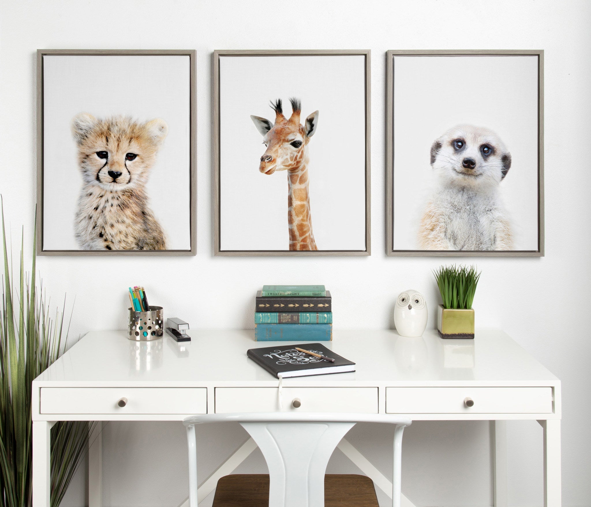 Sylvie Meerkat Framed Canvas by Amy Peterson by kateandlaurel - product image 6 for Resin Society