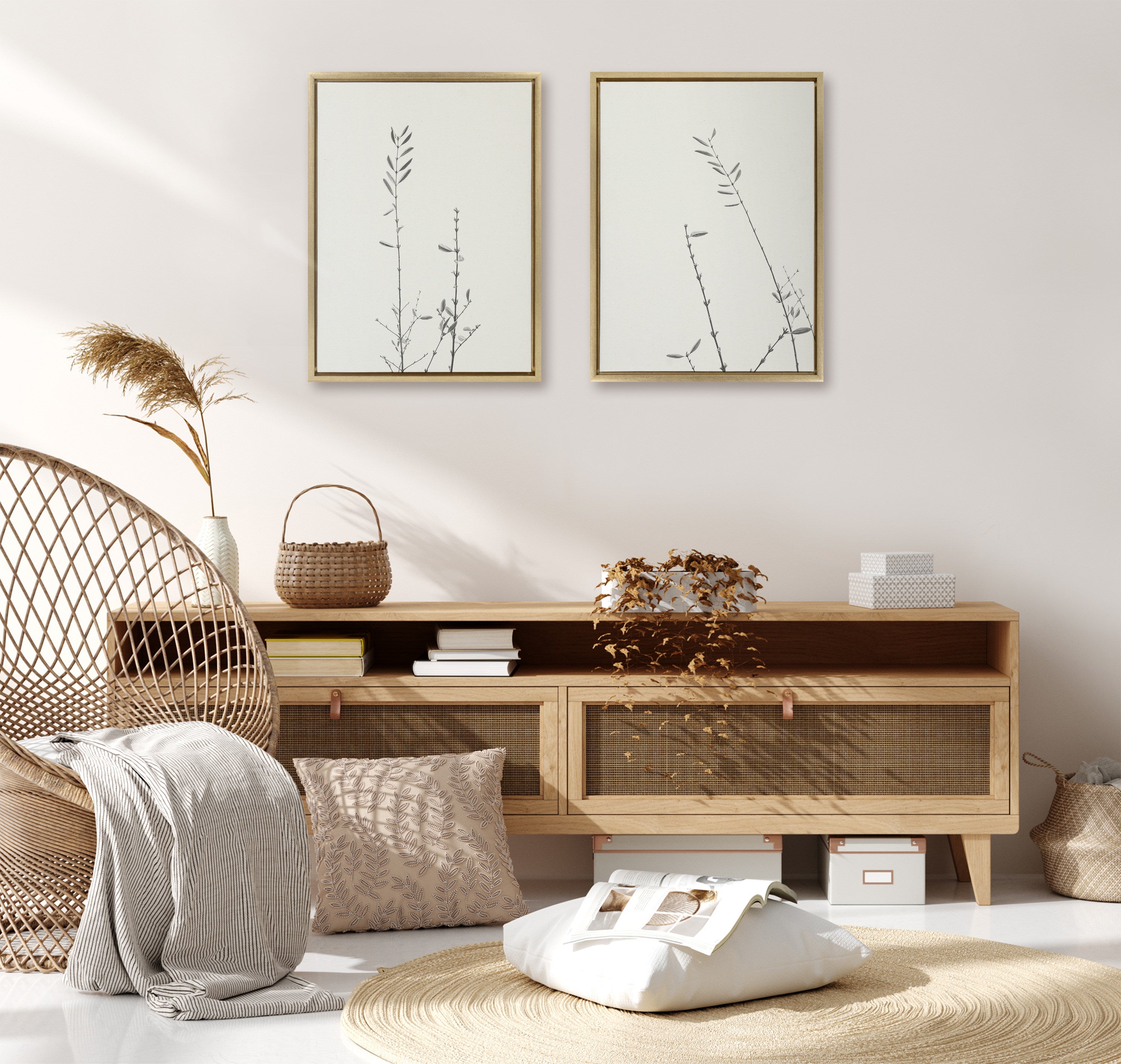 Sylvie Retro Tennessee Botanicals Framed Canvas by kateandlaurel - product image 5 for Resin Society