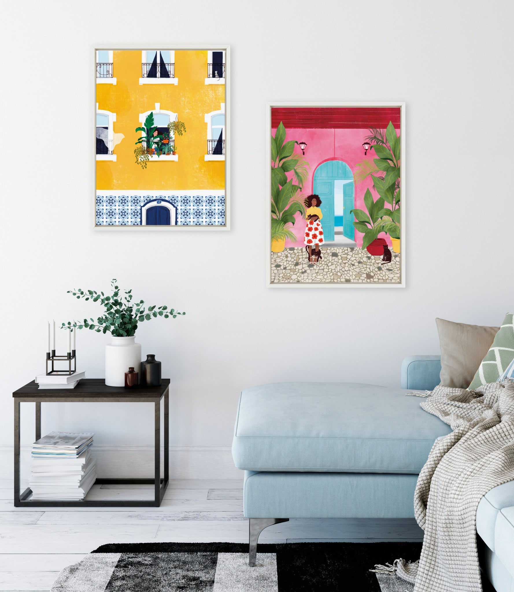 Sylvie Opportunities and Lisbon Framed Canvas Art Set by Maja Tomljanovic