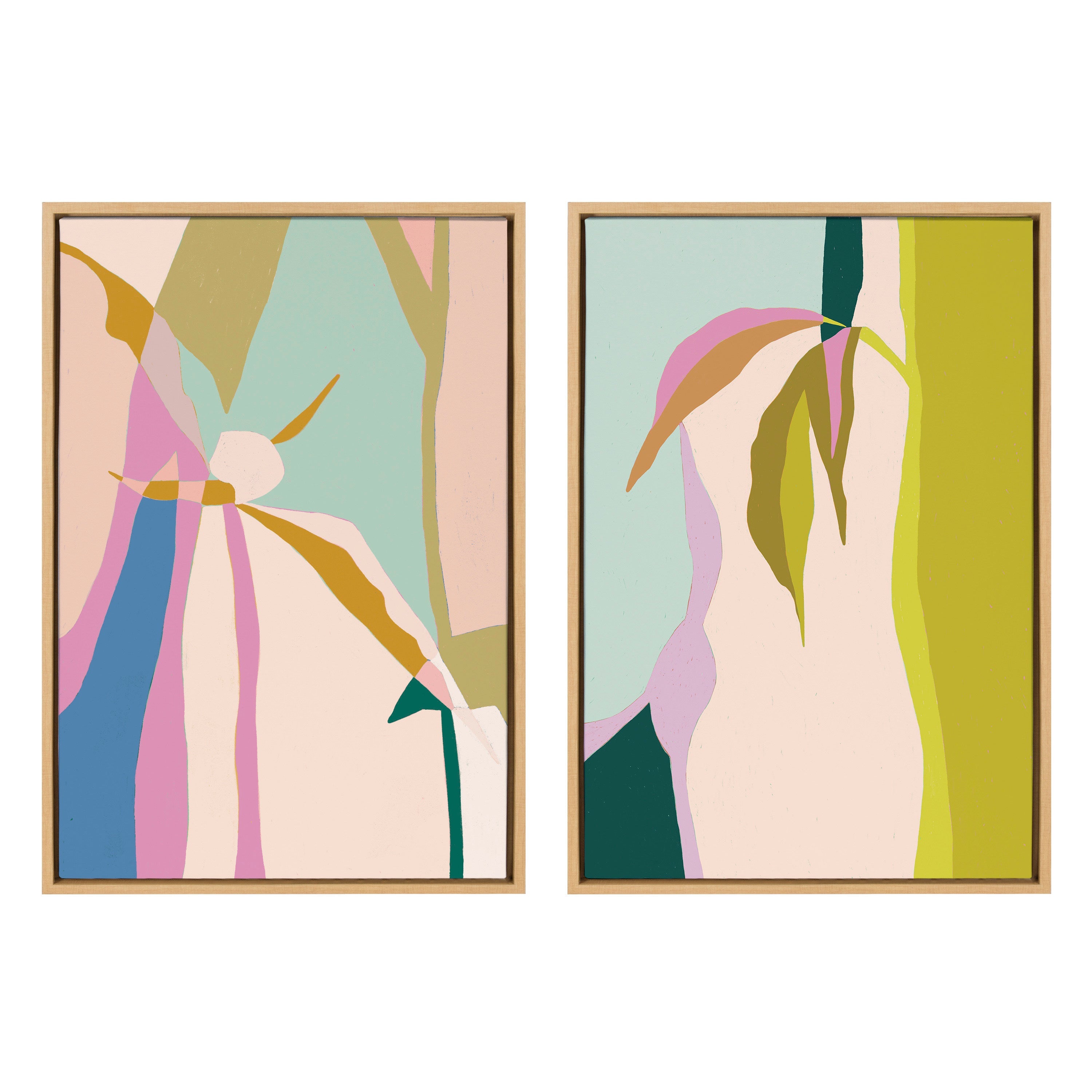 Sylvie Delight in the Moment 1 and 2 Framed Canvas by kateandlaurel - product image 7 for Resin Society