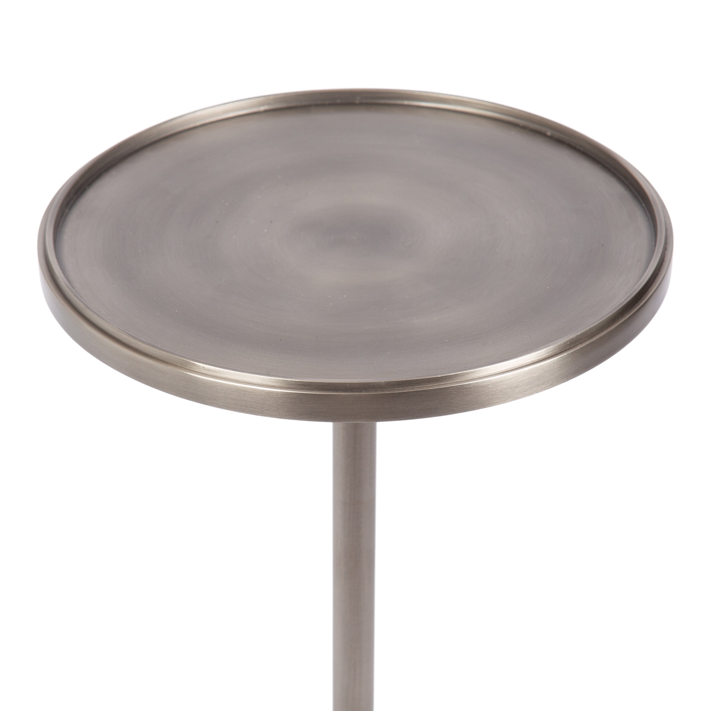 Engles Adjustable Polished Metal Table and Plant Stand