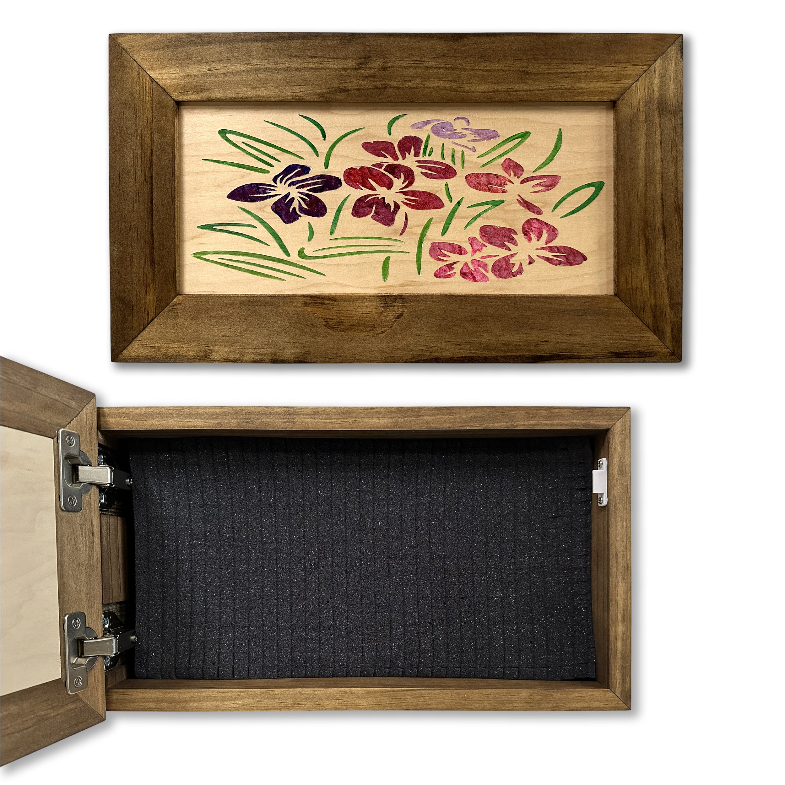 Just Flowers Hidden Gun Storage Wall Decor by Bellewood Designs - main product image for Resin Society