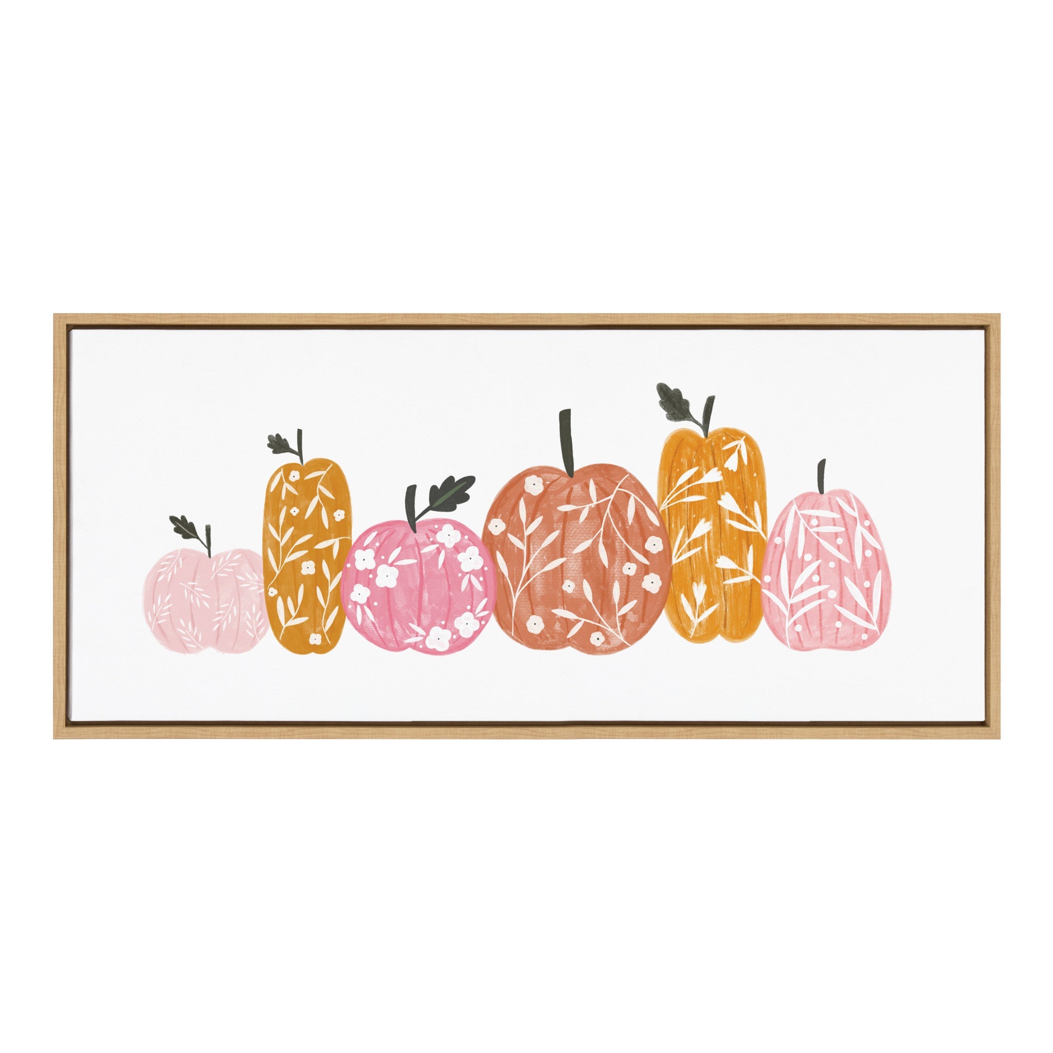 Sylvie Crafted Pumpkins Framed Canvas by Duchess Plum