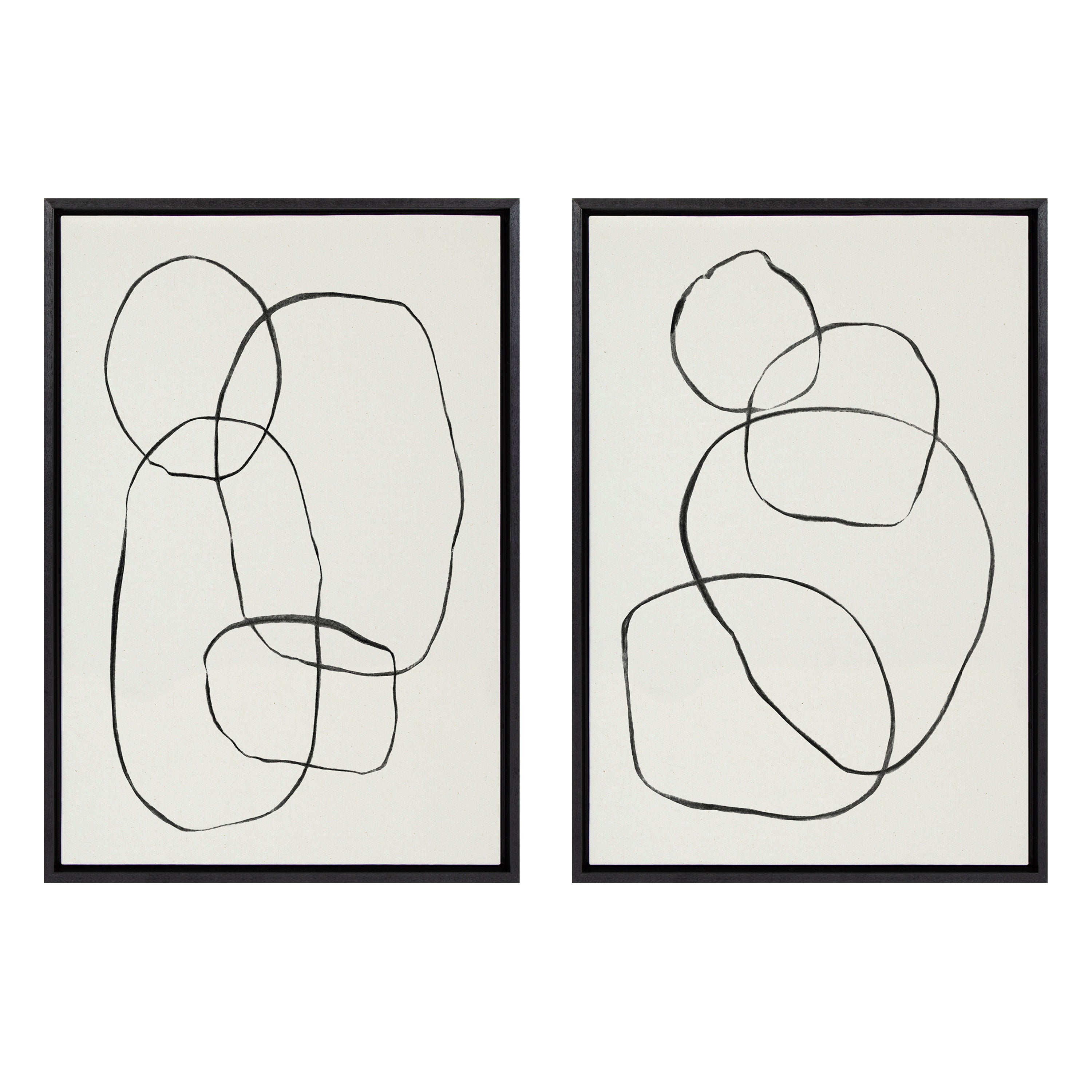 Sylvie Going in Circles Framed Textured Canvas Set by kateandlaurel - product image 18 for Resin Society
