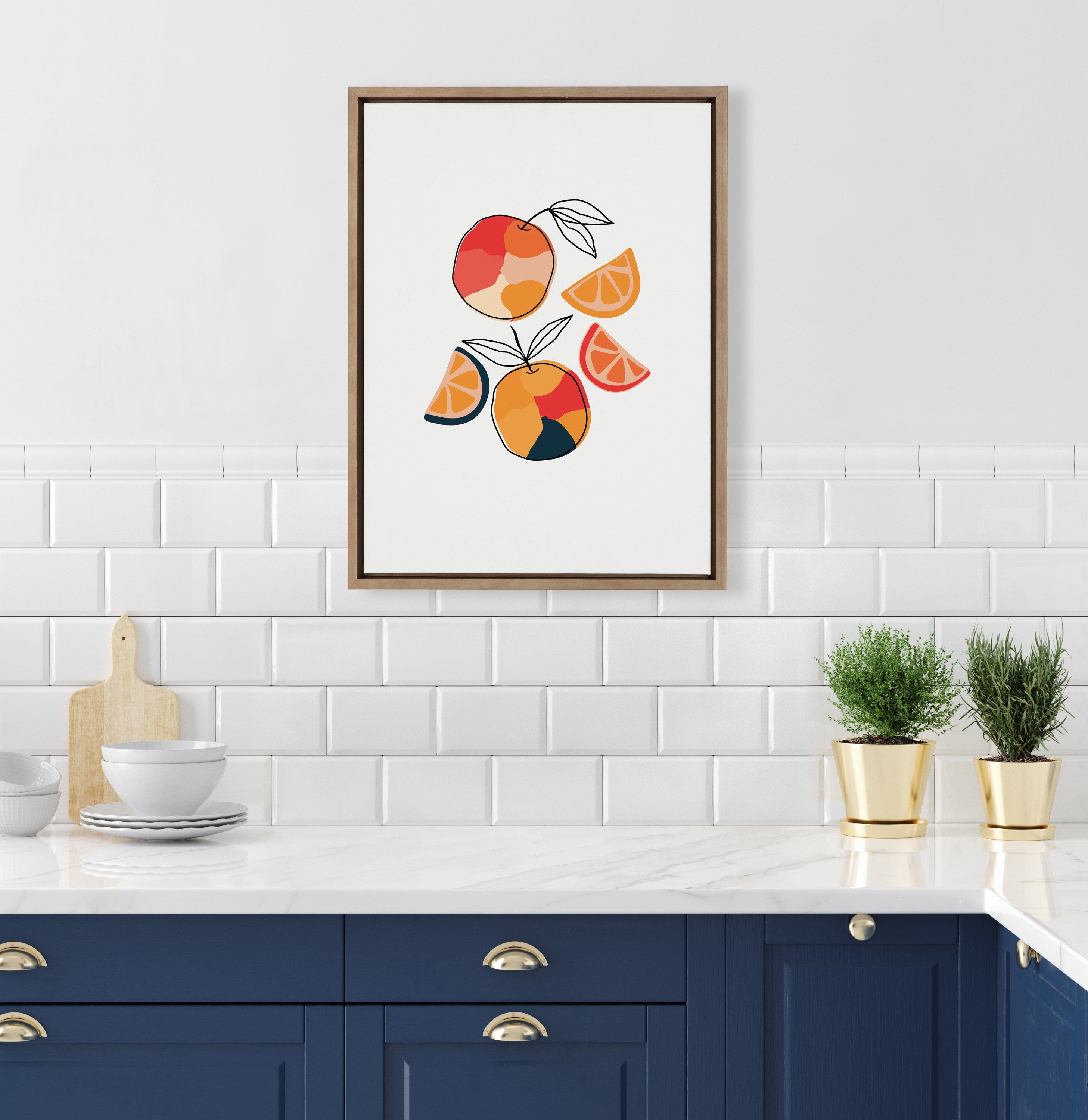 Sylvie Juicy Citrus Framed Canvas by kateandlaurel - product image 4 for Resin Society