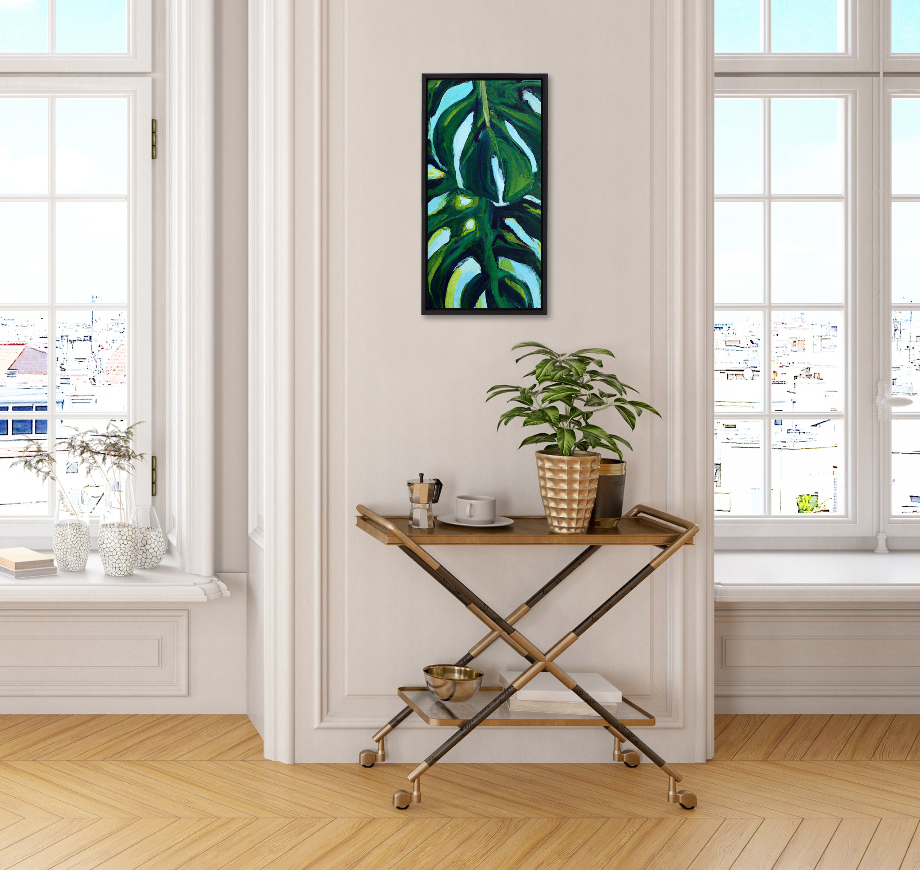 Sylvie Blank Framed Canvas 14x26