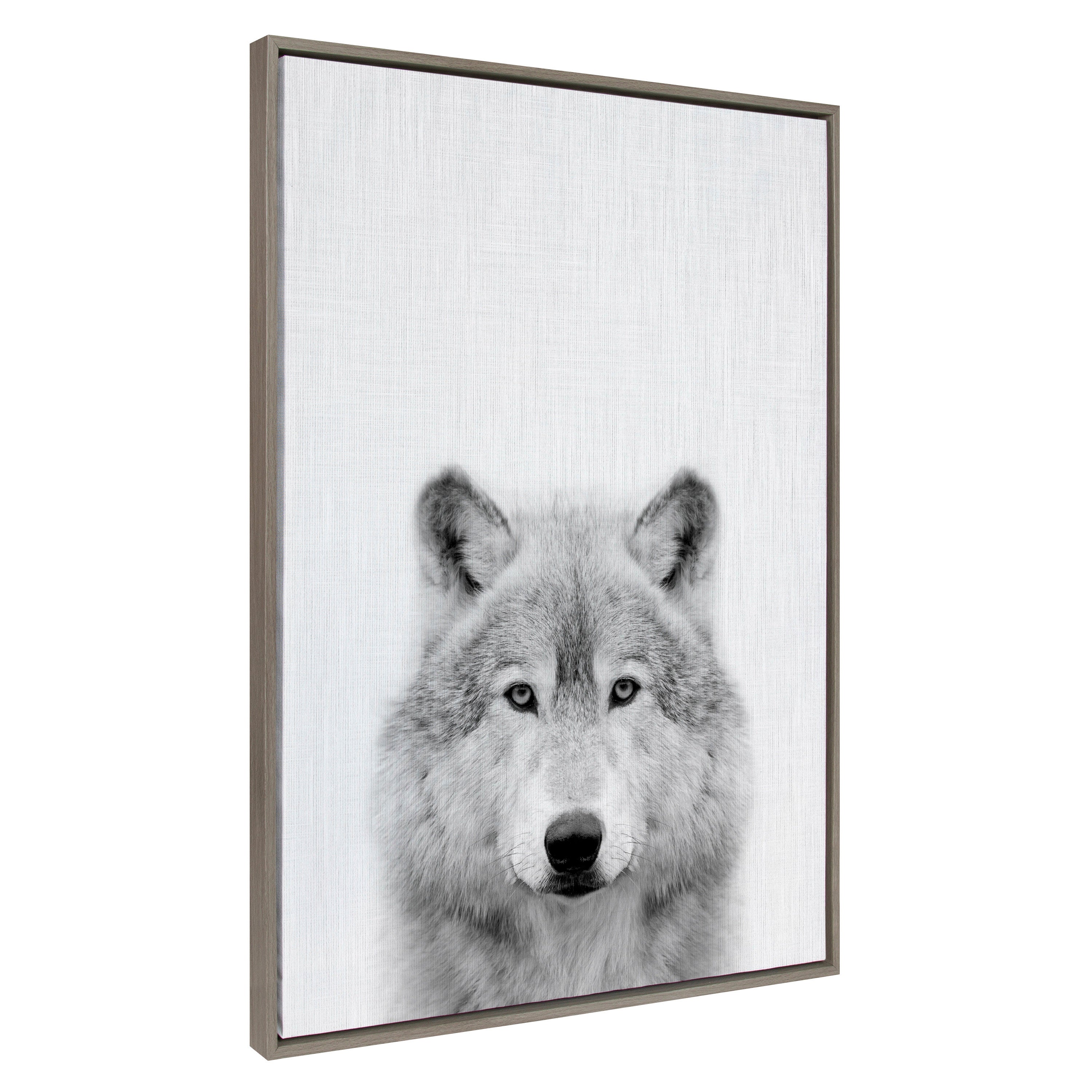 Sylvie Wolf Framed Canvas by Simon Te Tai by kateandlaurel - main product image for Resin Society