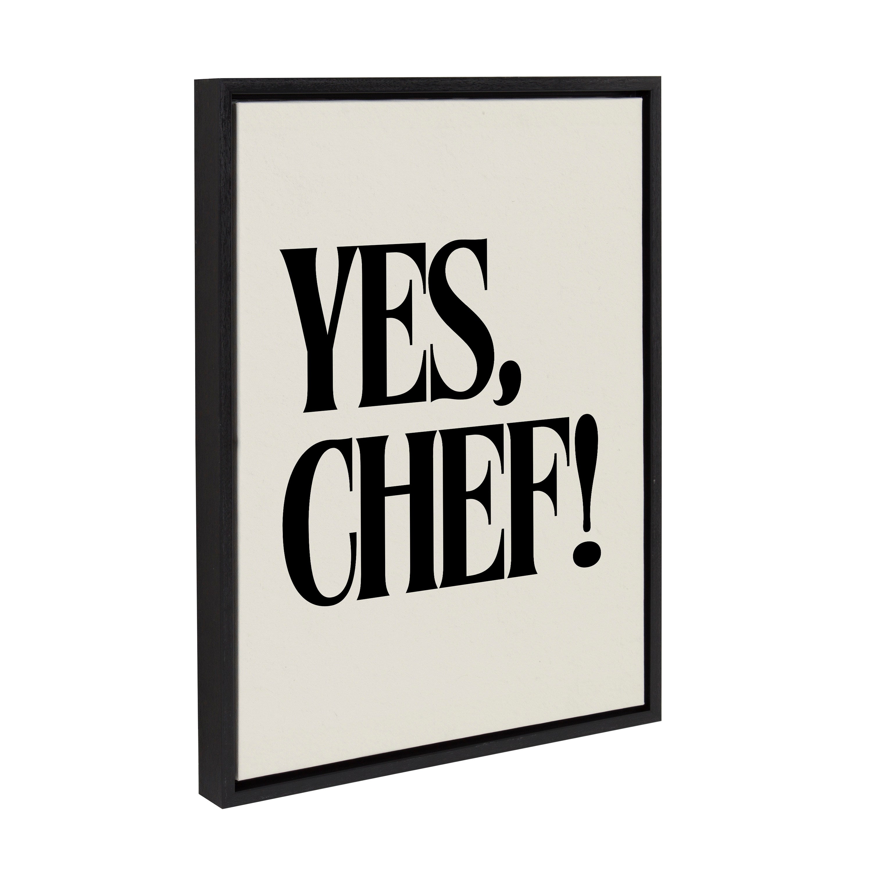 Sylvie Yes Chef Framed Canvas by Saint and Sailor Studios