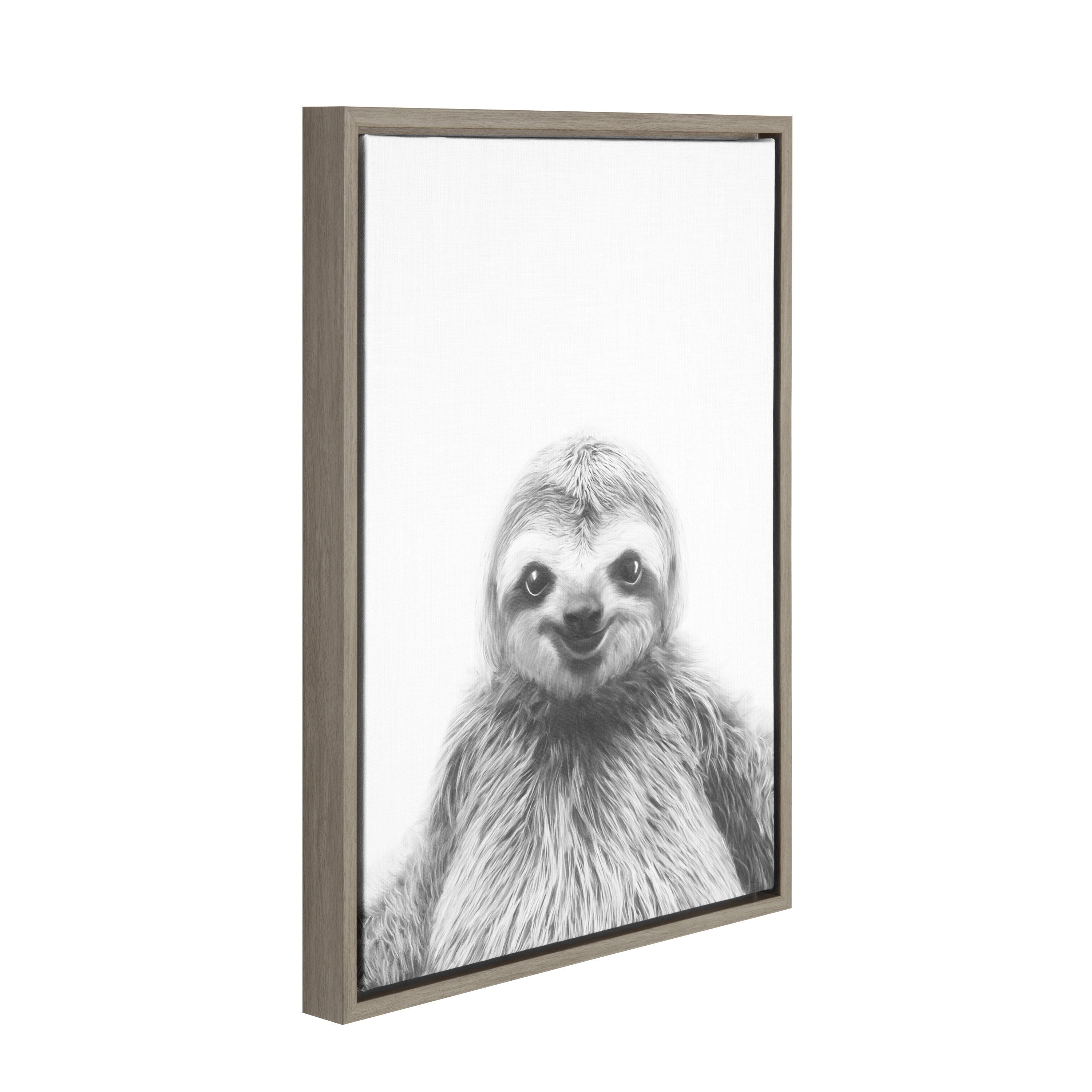 Sylvie Sloth Framed Canvas by Simon Te Tai by kateandlaurel - product image 18 for Resin Society