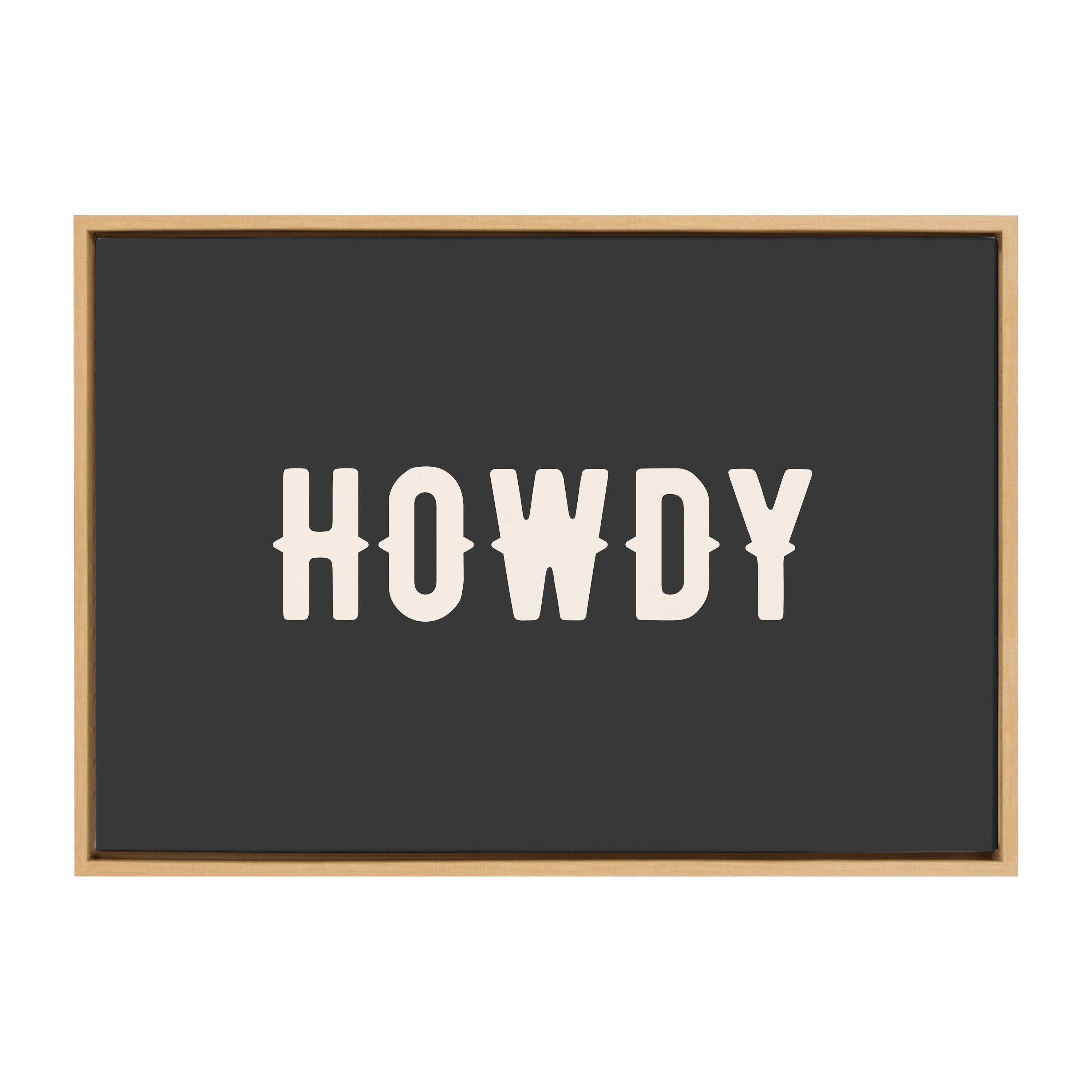 Sylvie Howdy Landscape Black Framed Canvas by Honey Island Studio