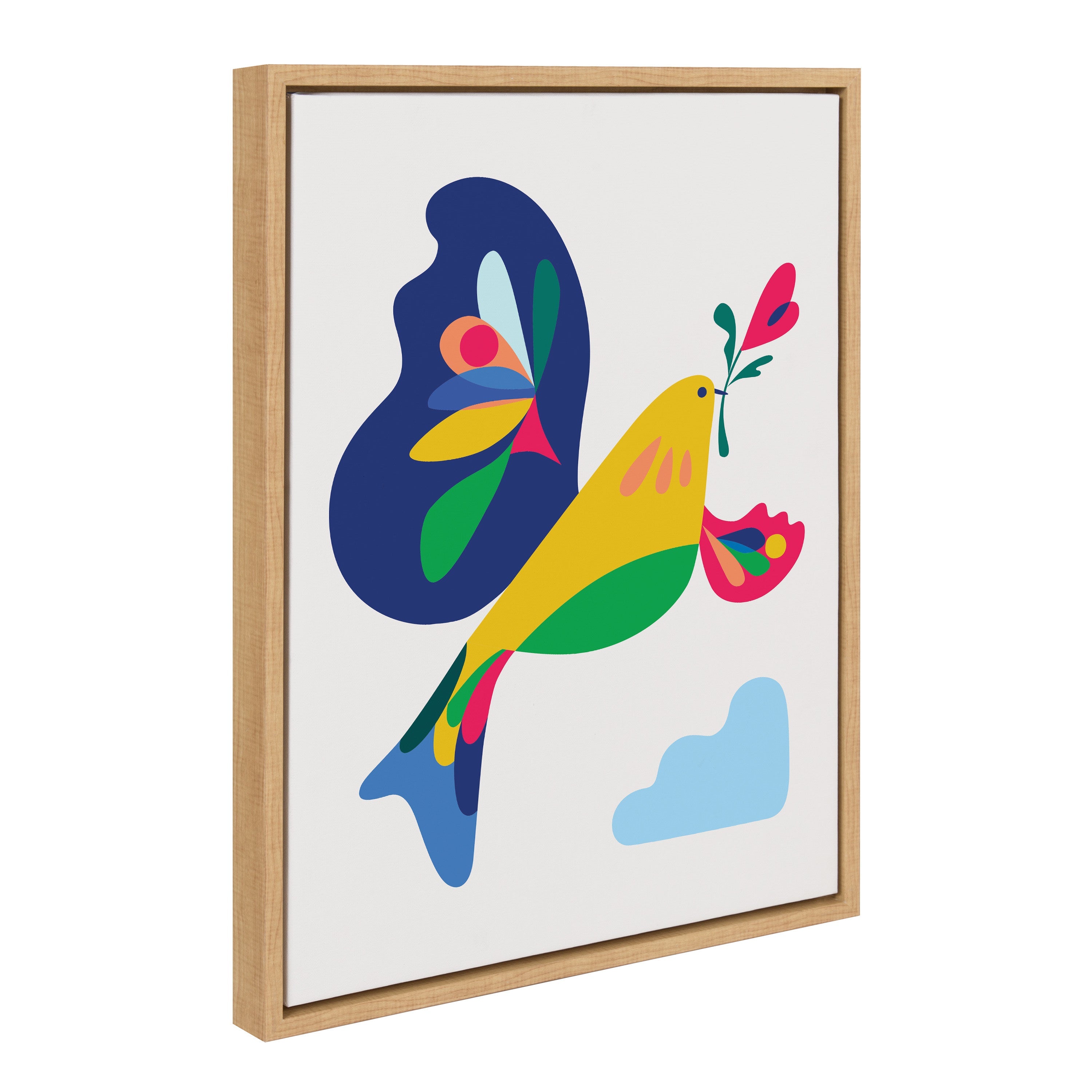 Sylvie Peace Dove Framed Canvas by Rachel Lee of My Dream Wall