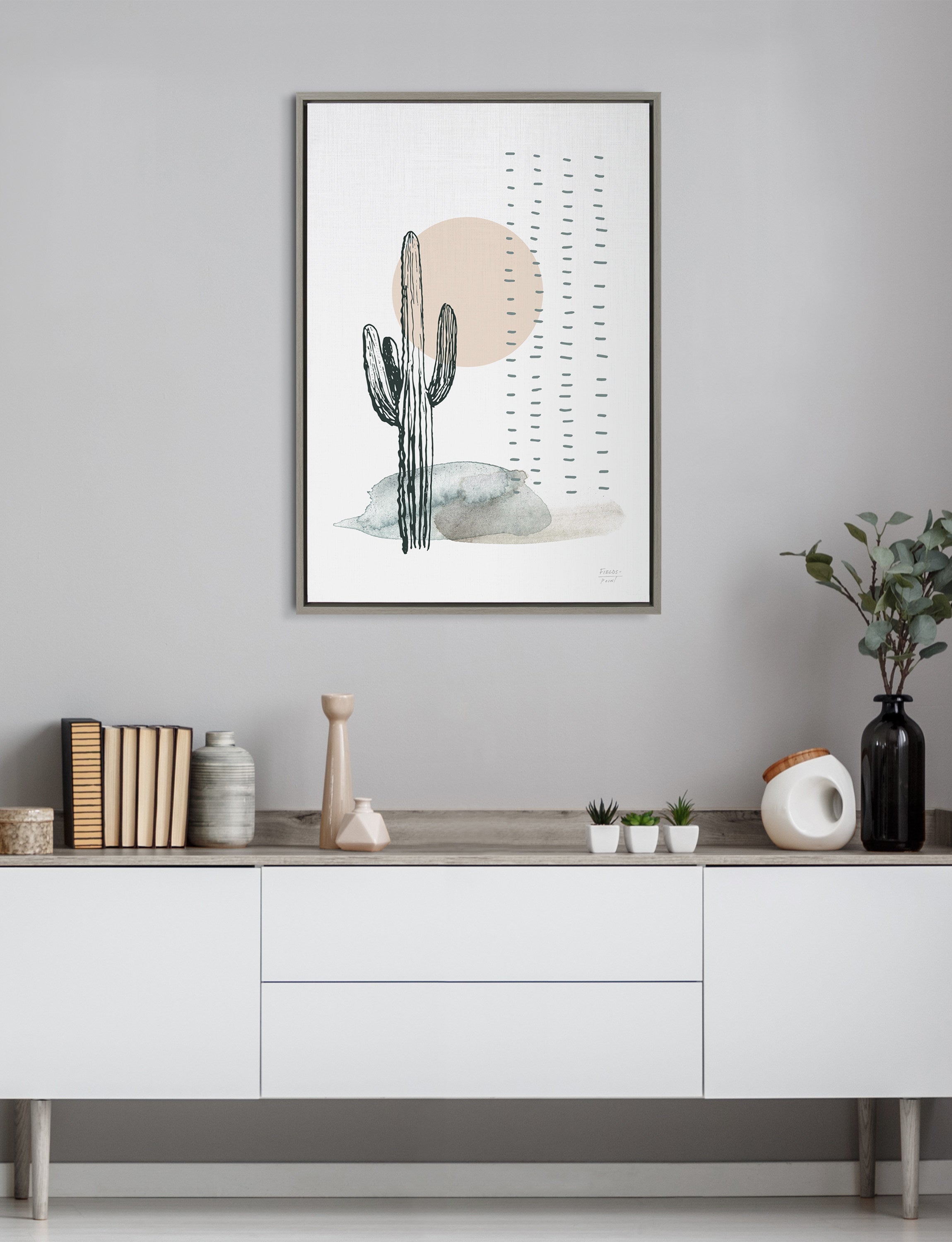 Sylvie Desert Cactus Framed Canvas by kateandlaurel - product image 11 for Resin Society