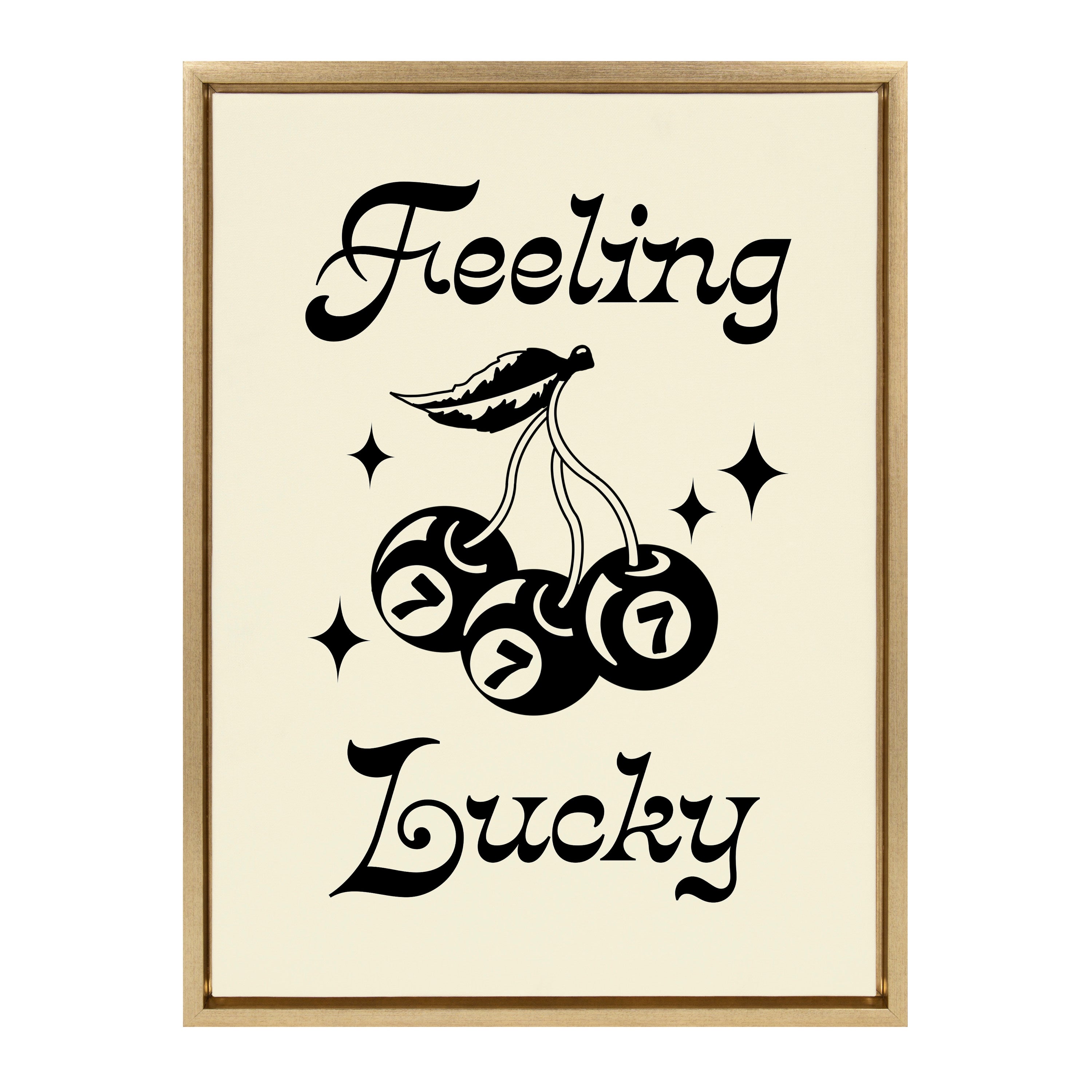 Sylvie Feeling Lucky Cherries Framed Canvas by Alli Standefer