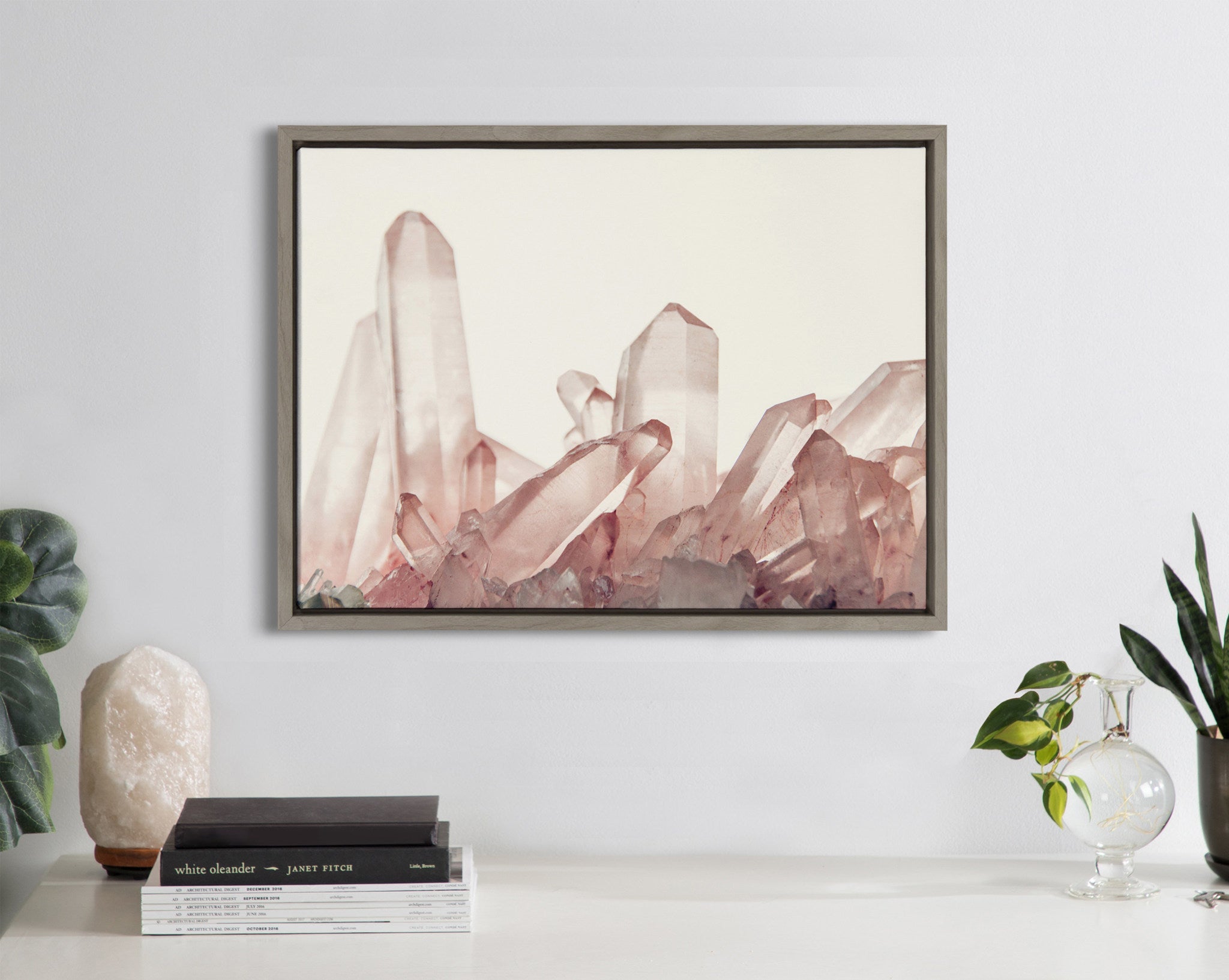 Sylvie Pink Quartz Framed Canvas by kateandlaurel - product image 7 for Resin Society