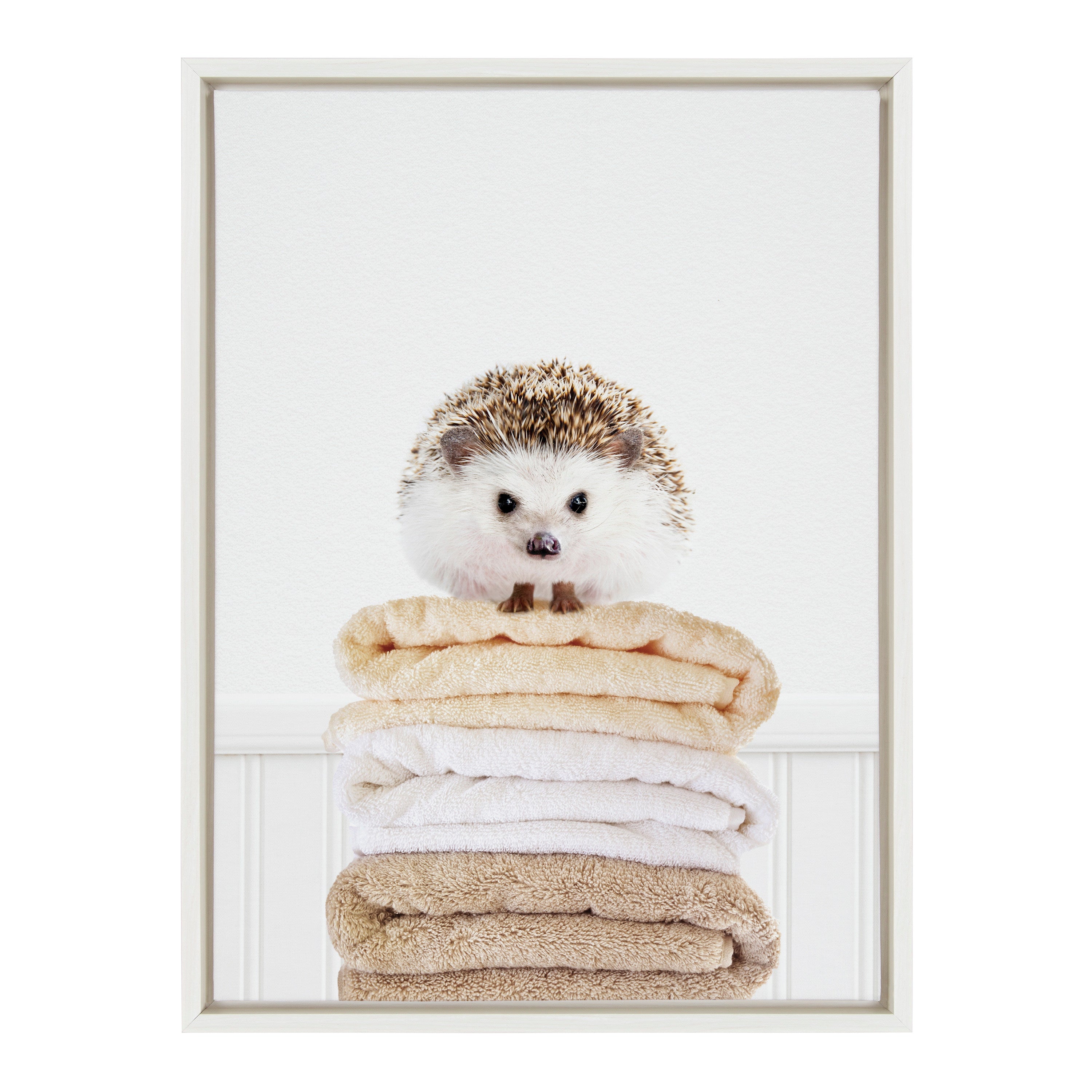Sylvie Fold Hedgehog 1 Framed Canvas by kateandlaurel - product image 2 for Resin Society