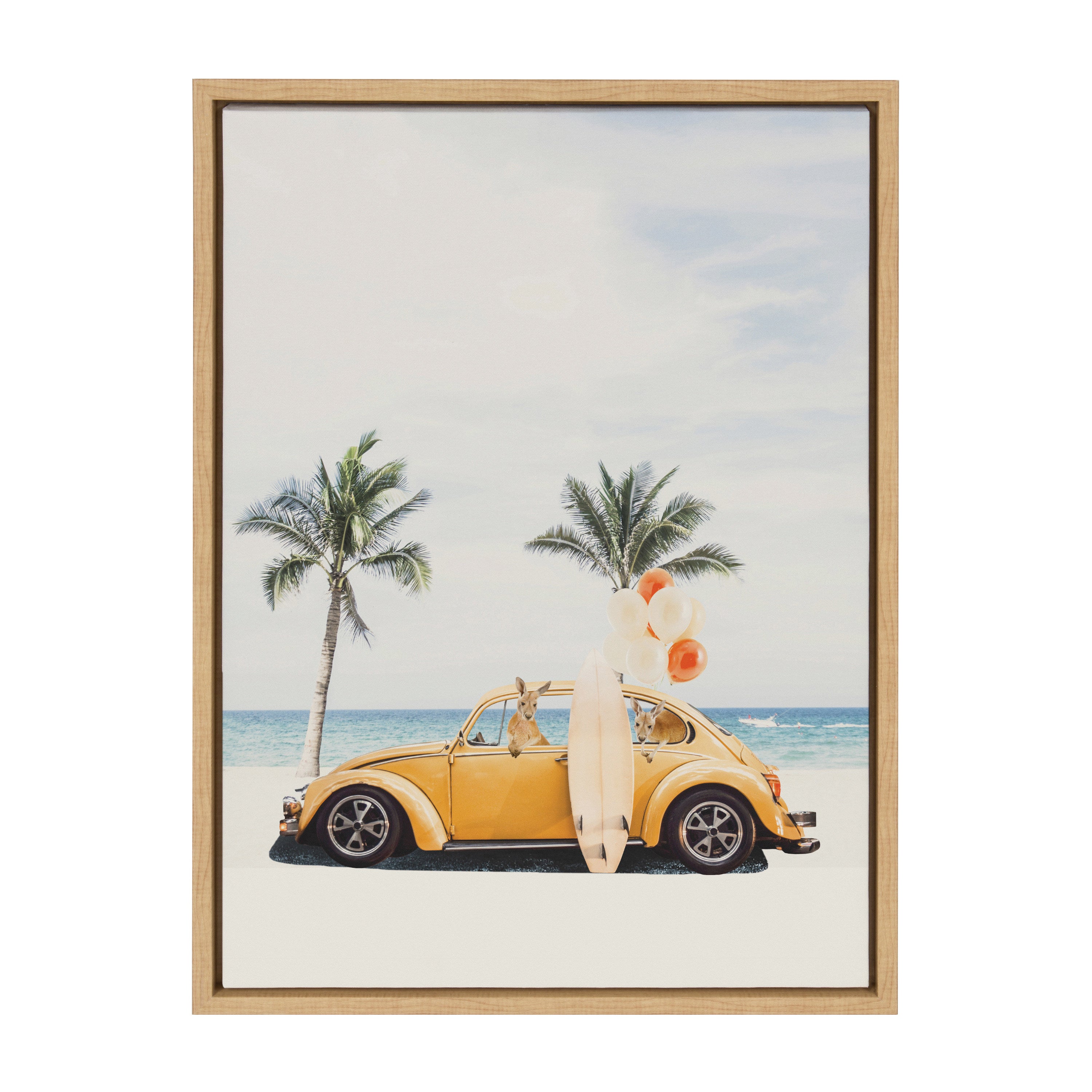 Sylvie Kangaroo Summer Adventures Framed Canvas by July Art Prints