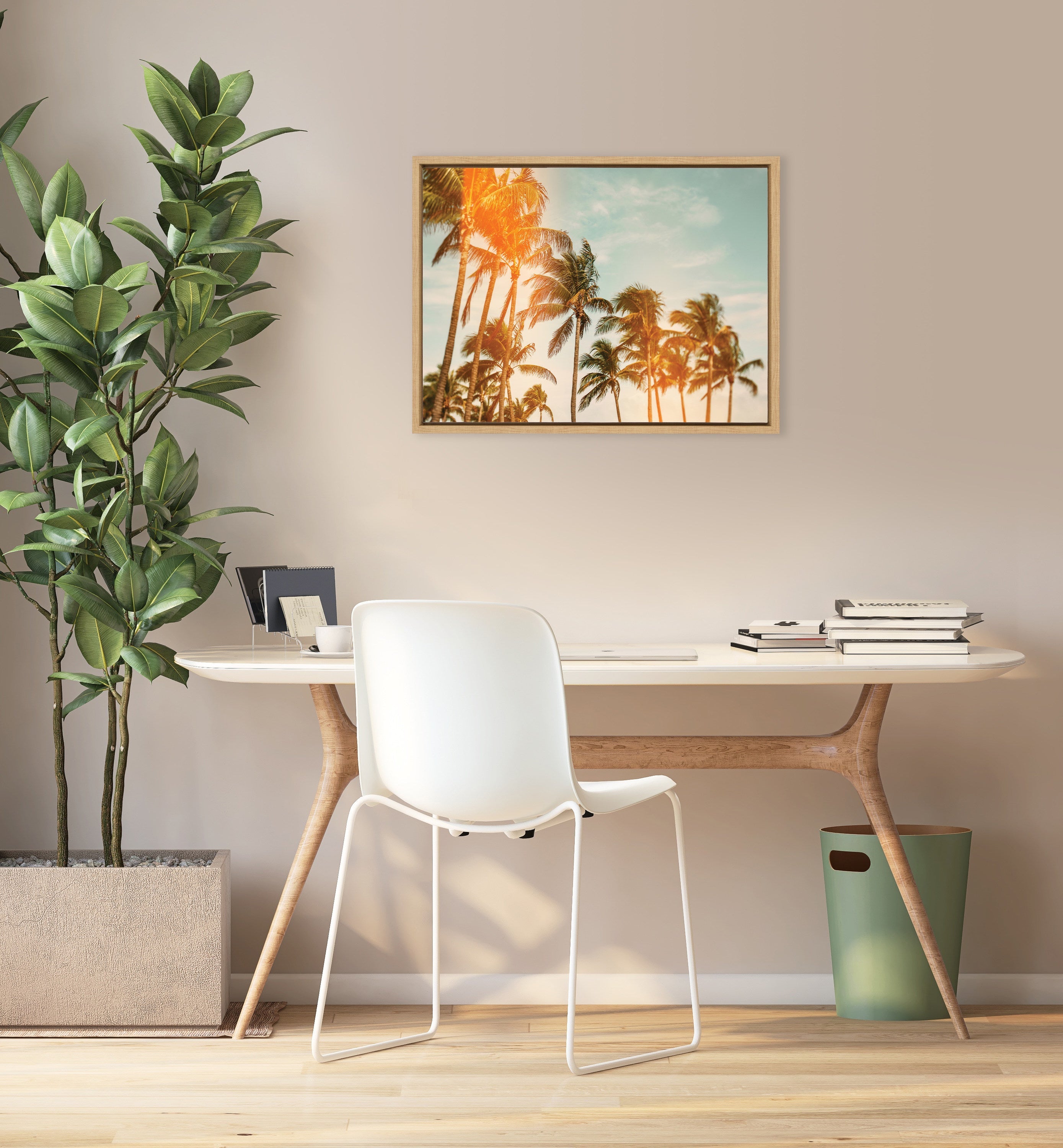 Sylvie Miami Breeze Framed Canvas by Alicia Bock