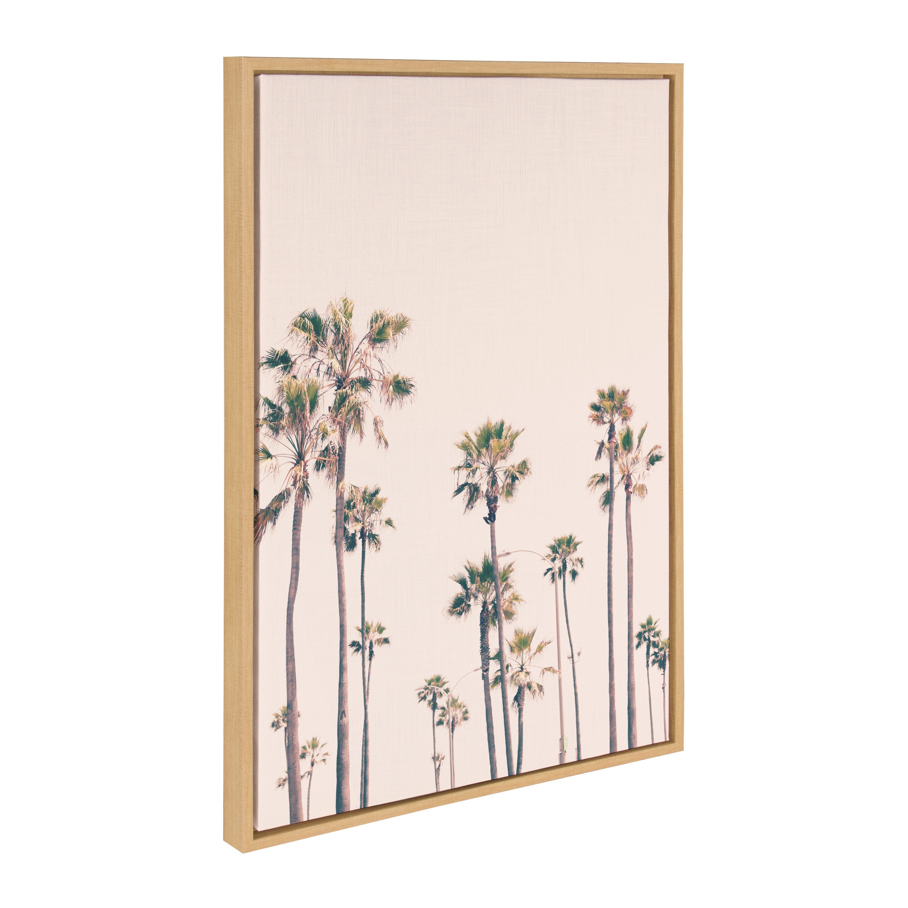 Sylvie Pink Palm Tree Paradise Framed Canvas by kateandlaurel - product image 10 for Resin Society