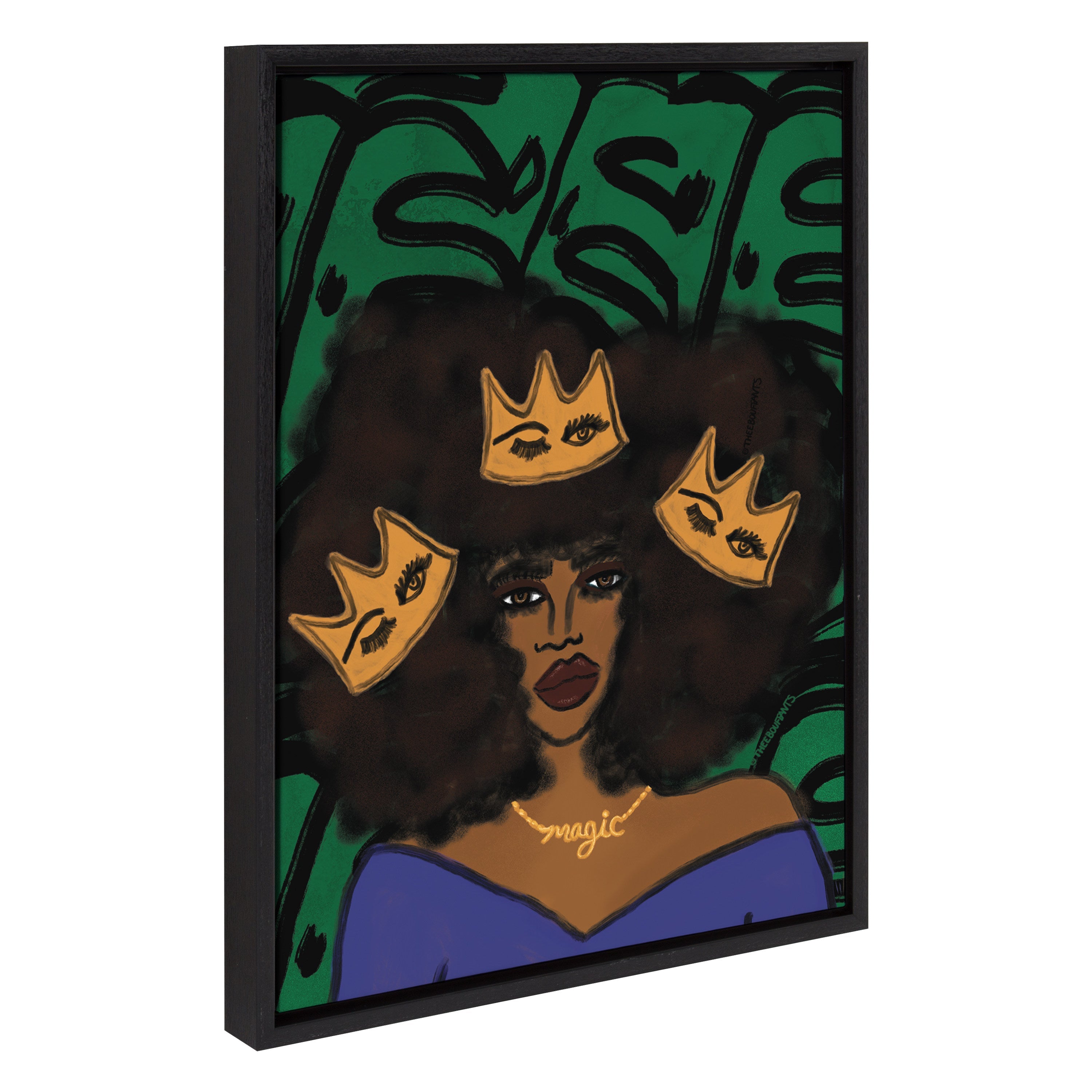 Sylvie Wear Your Crown Framed Canvas by kateandlaurel - product image 10 for Resin Society