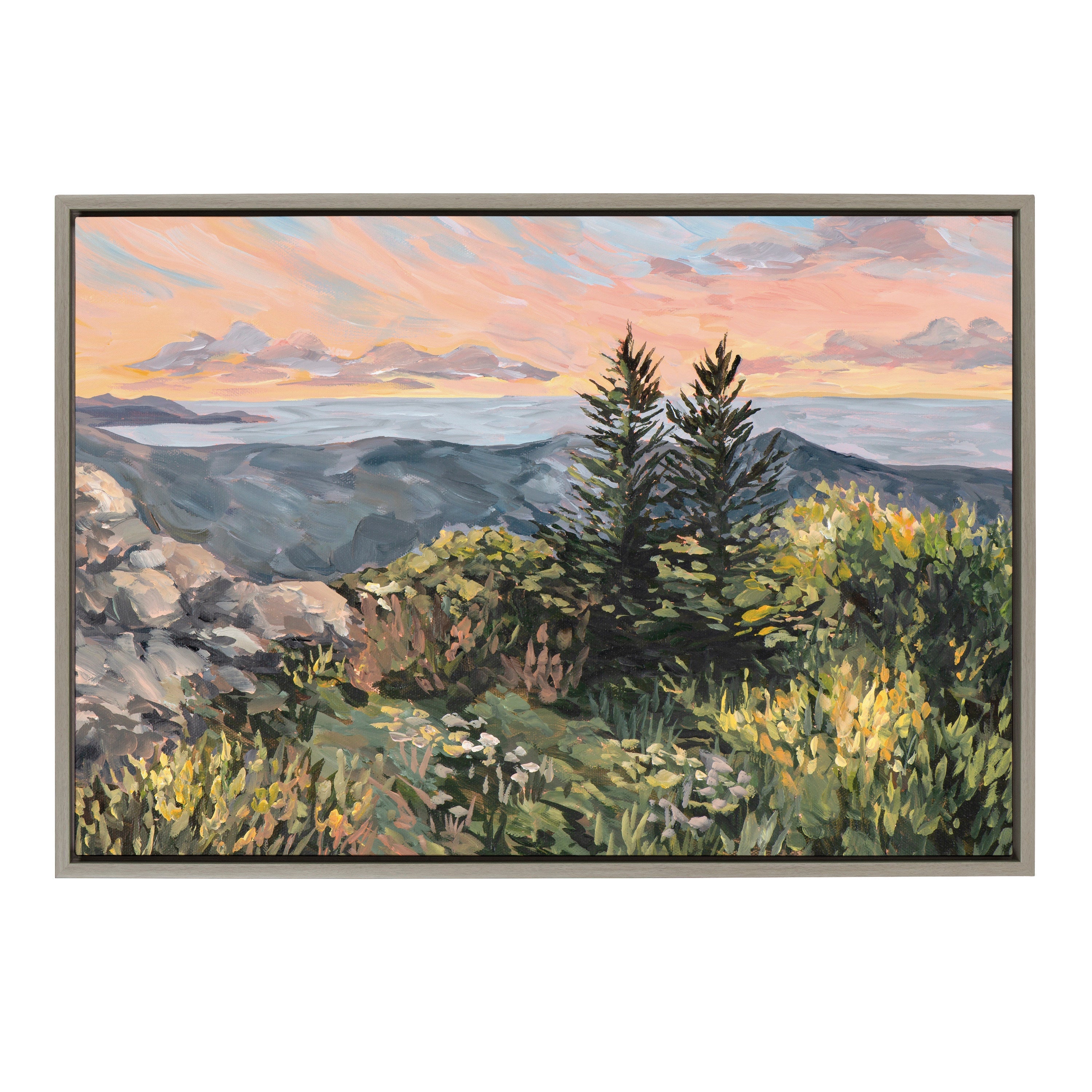 Sylvie Maine Sunrise Framed Canvas by Emily Kenney