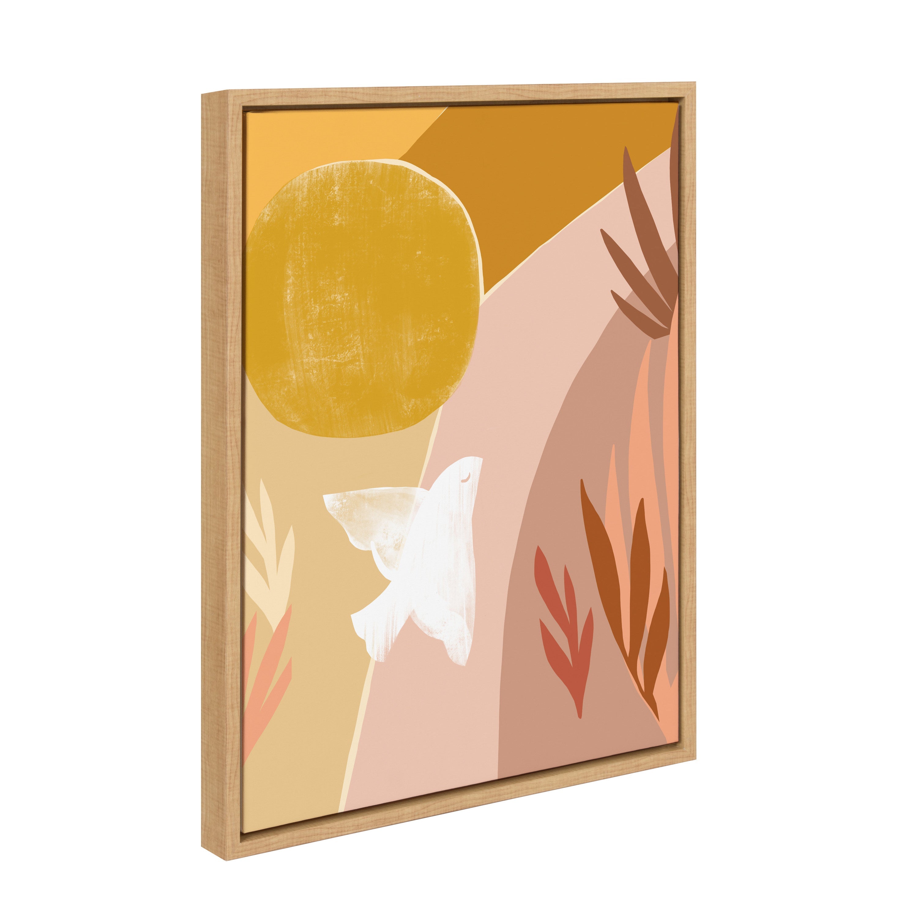 Sylvie Sunrise Dove Framed Canvas by kateandlaurel - product image 2 for Resin Society