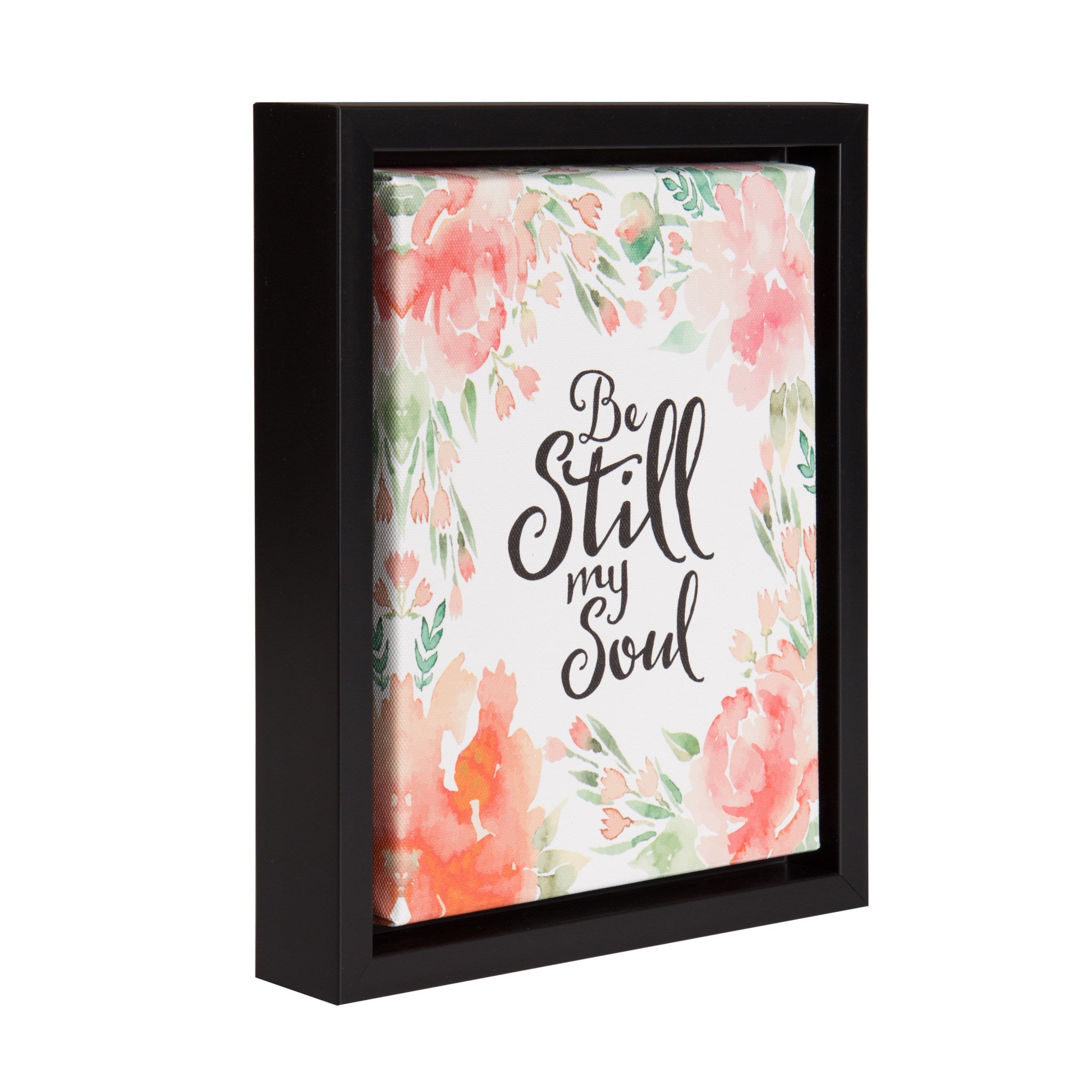 Sylvie Be Still Floral Watercolor Art Framed Canvas by kateandlaurel - product image 2 for Resin Society