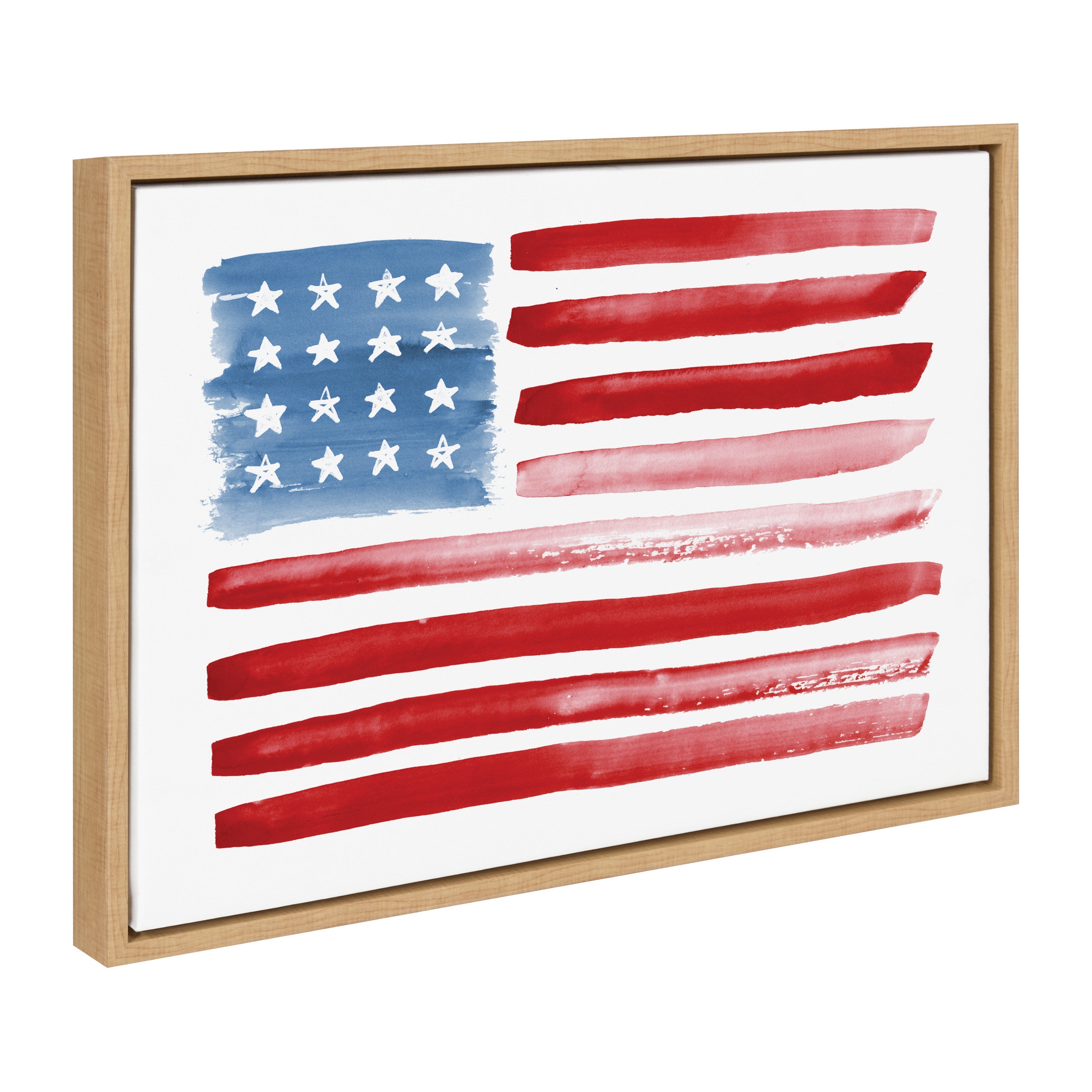Sylvie Flag Alone Framed Canvas by Sara Berrenson