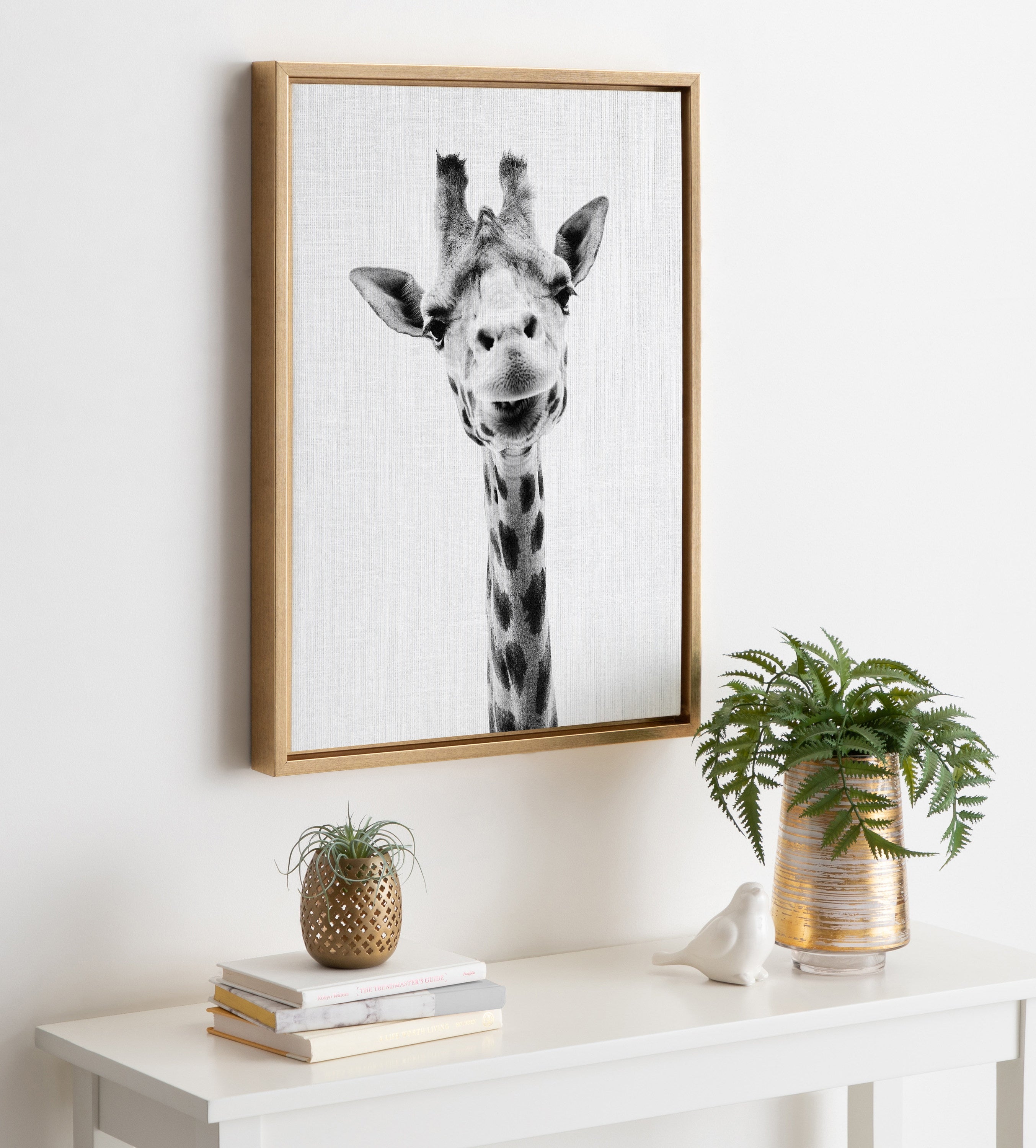 Sylvie Giraffe Framed Canvas by Simon Te of Tai Prints by kateandlaurel - product image 9 for Resin Society