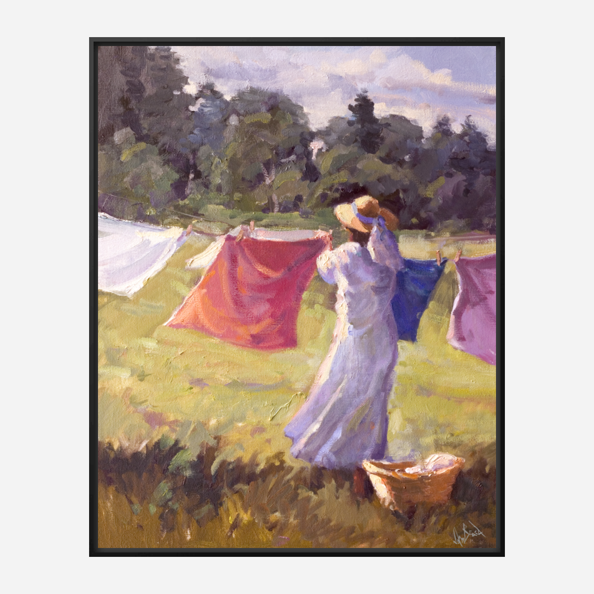 Laundry Day Artist Enhanced Canvas Print by John Beard Collection - product image 5 for Resin Society